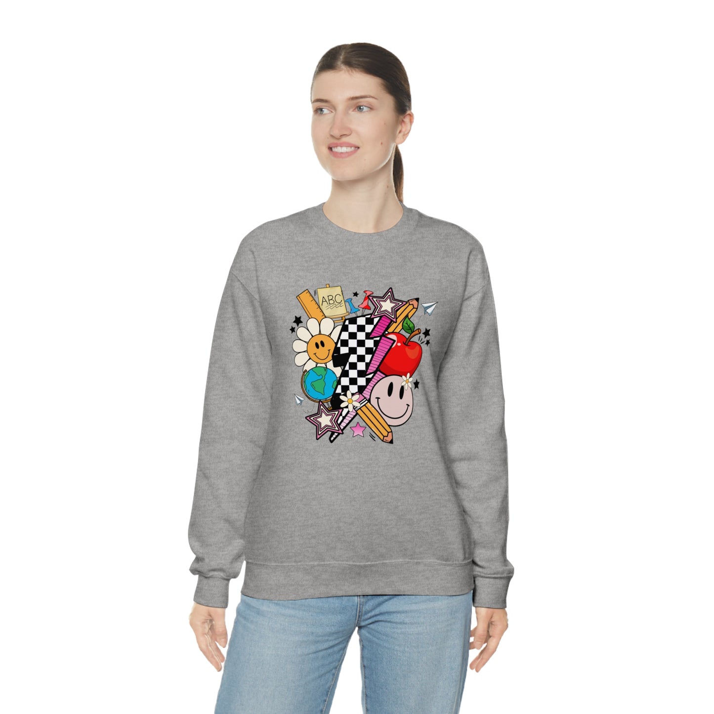 Retro Teacher Collage Sweatshirt