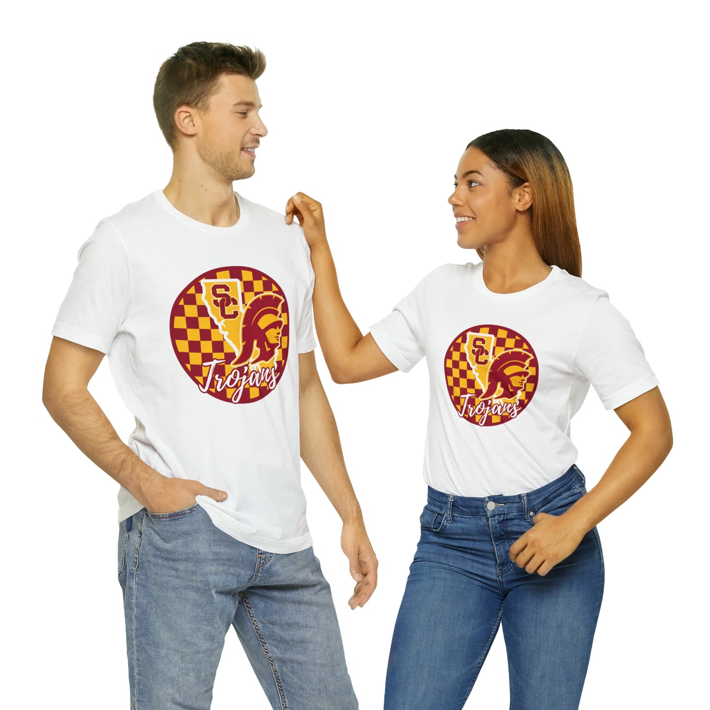 USC Trojans Checkered Circle