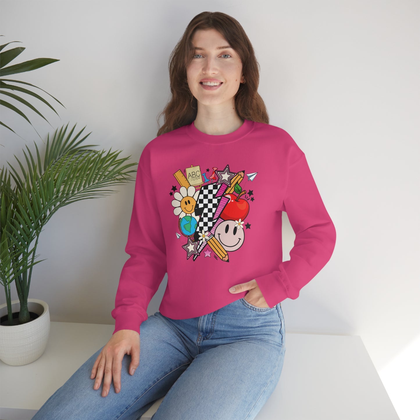 Retro Teacher Collage Sweatshirt