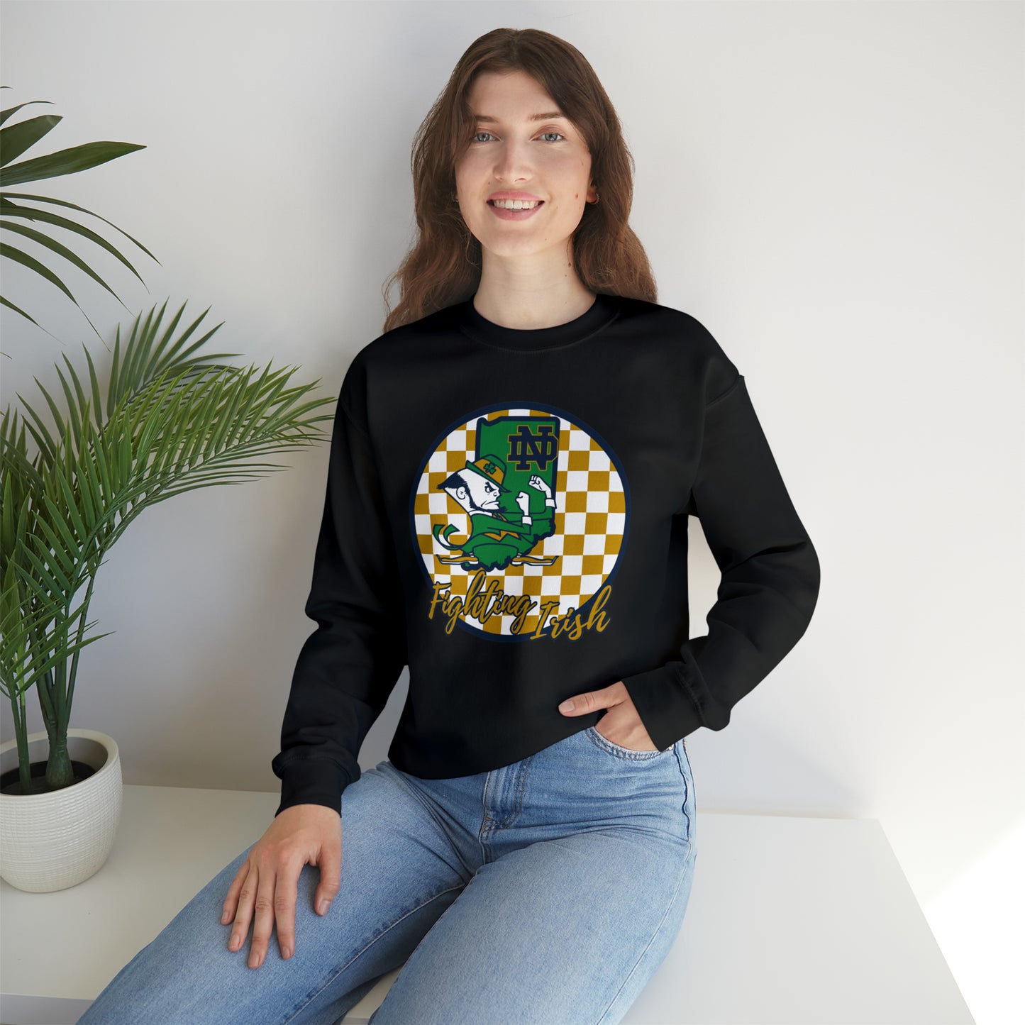 Notre Dame Fighting Irish Checkered Sweatshirt