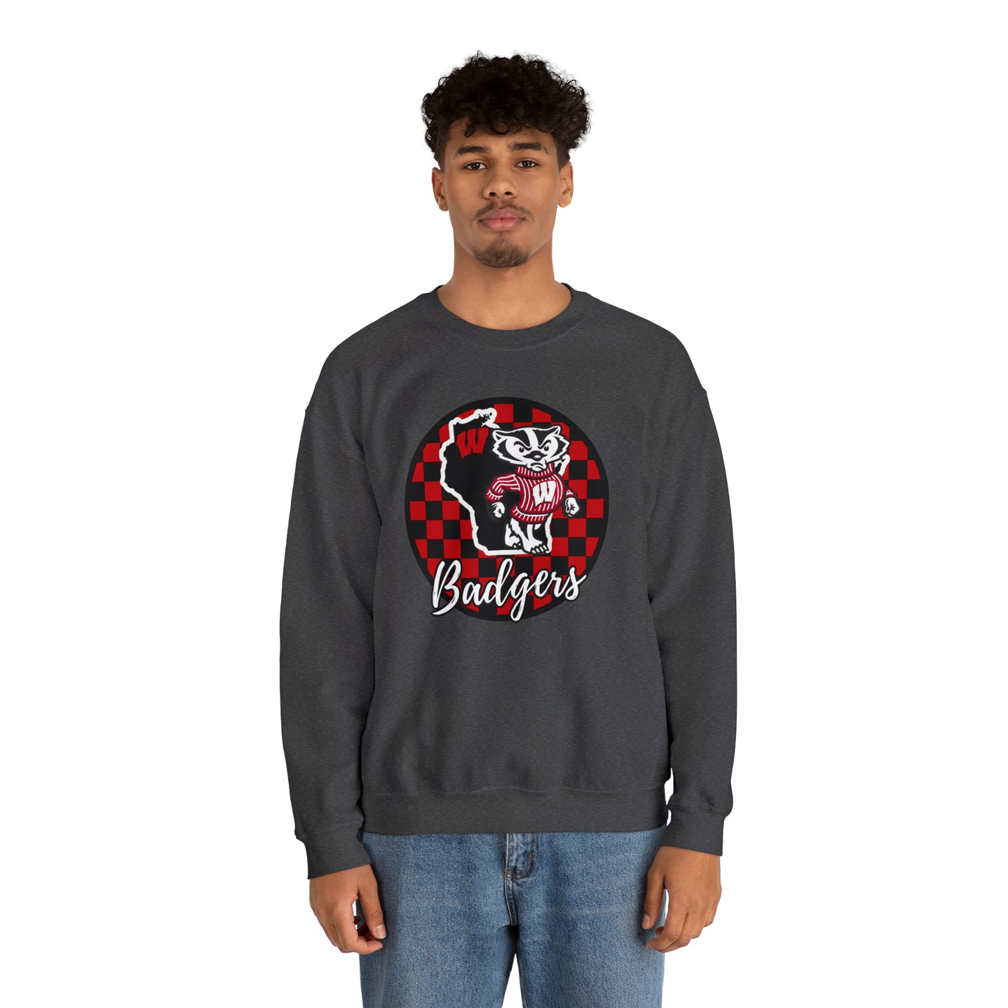 Wisconsin Badgers Checkered Sweatshirt