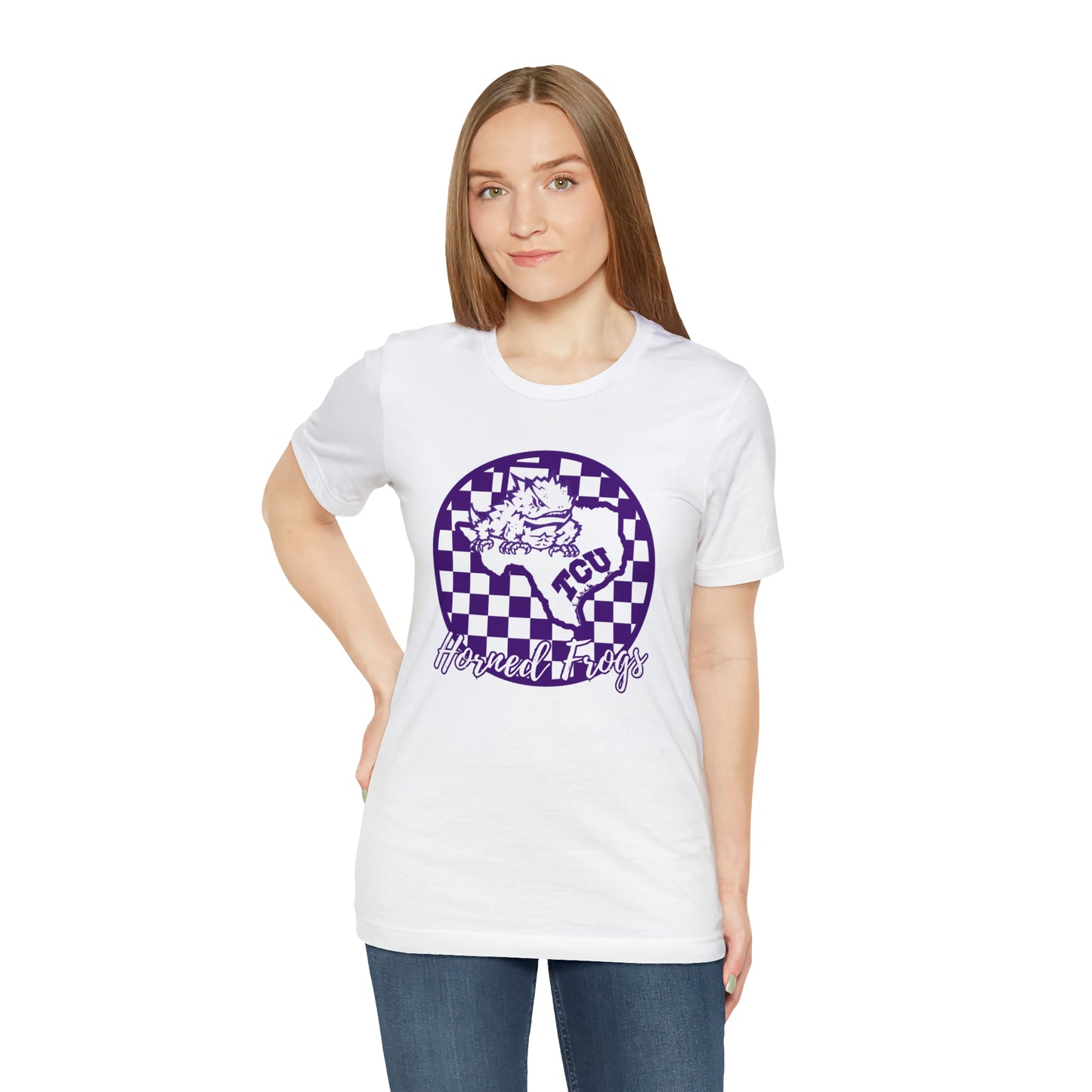 TCU Horned Frogs Checkered Circle