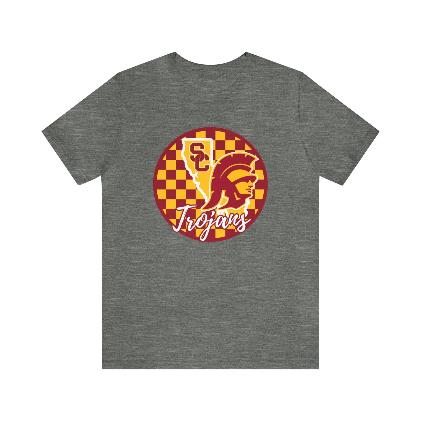 USC Trojans Checkered Circle