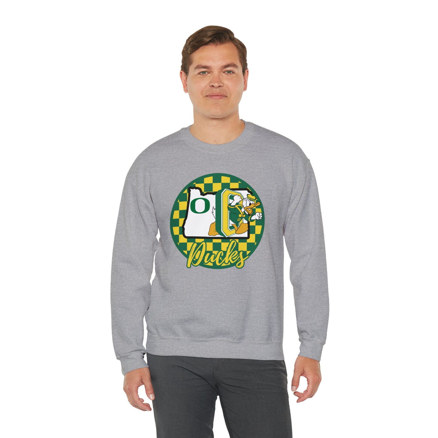 Oregon Ducks Checkered Sweatshirt