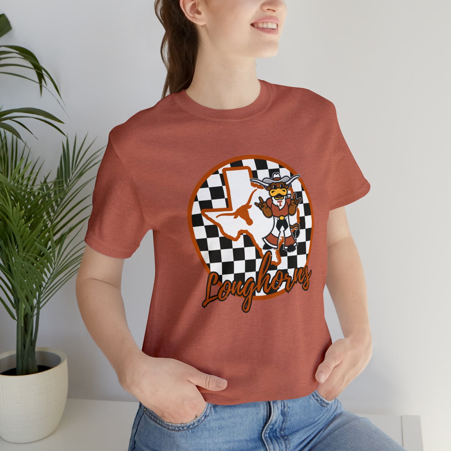 Texas Longhorns Checkered Circle