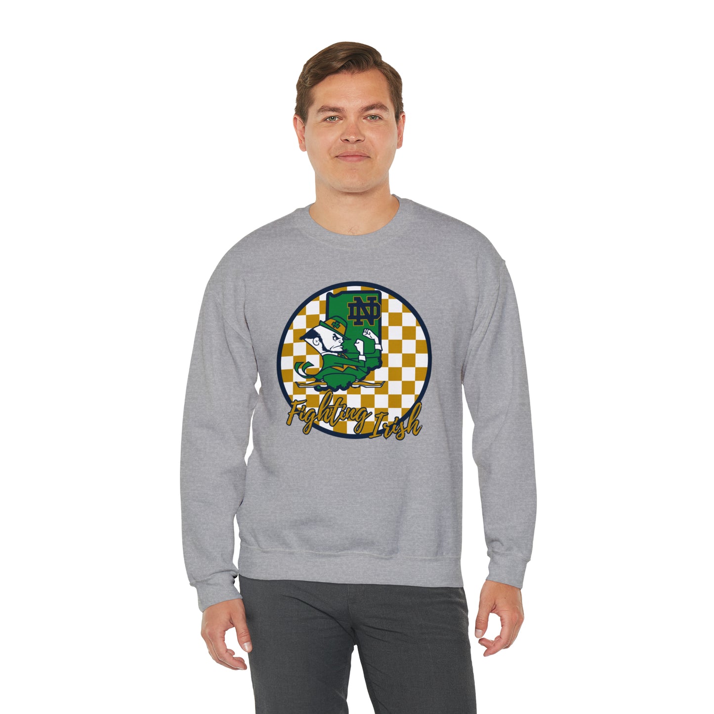 Notre Dame Fighting Irish Checkered Sweatshirt