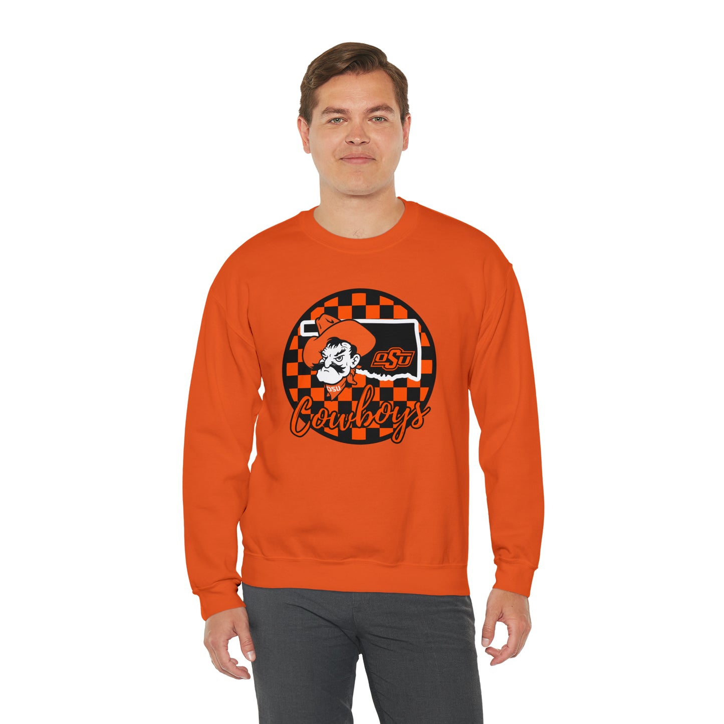 OSU Cowboys Checkered Sweatshirt