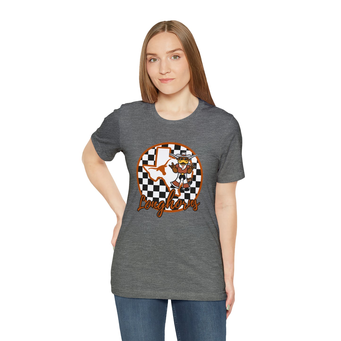 Texas Longhorns Checkered Circle