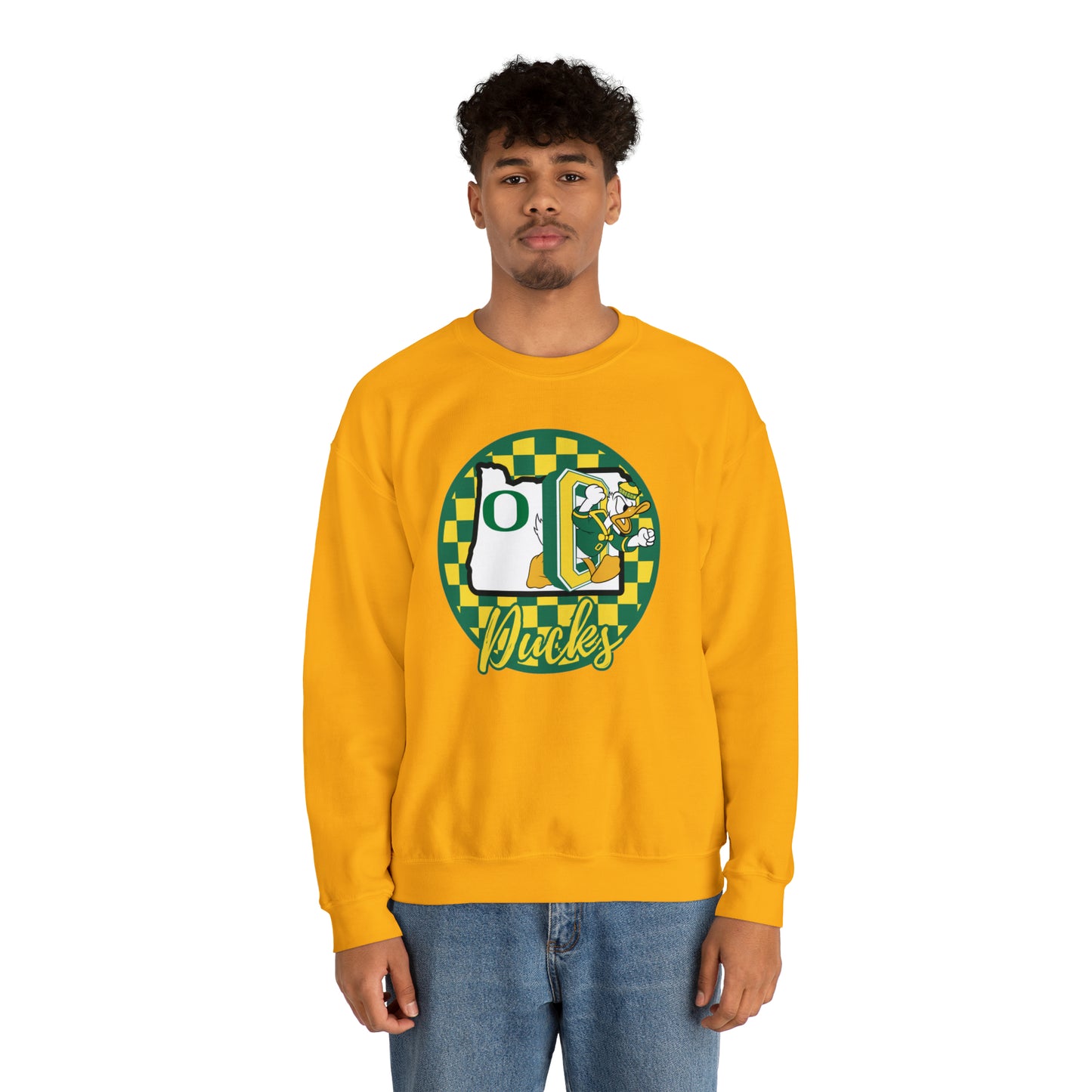 Oregon Ducks Checkered Sweatshirt