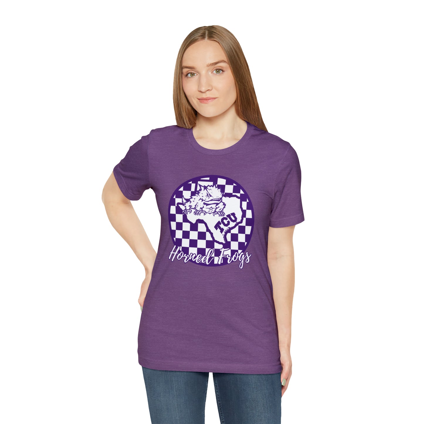 TCU Horned Frogs Checkered Circle