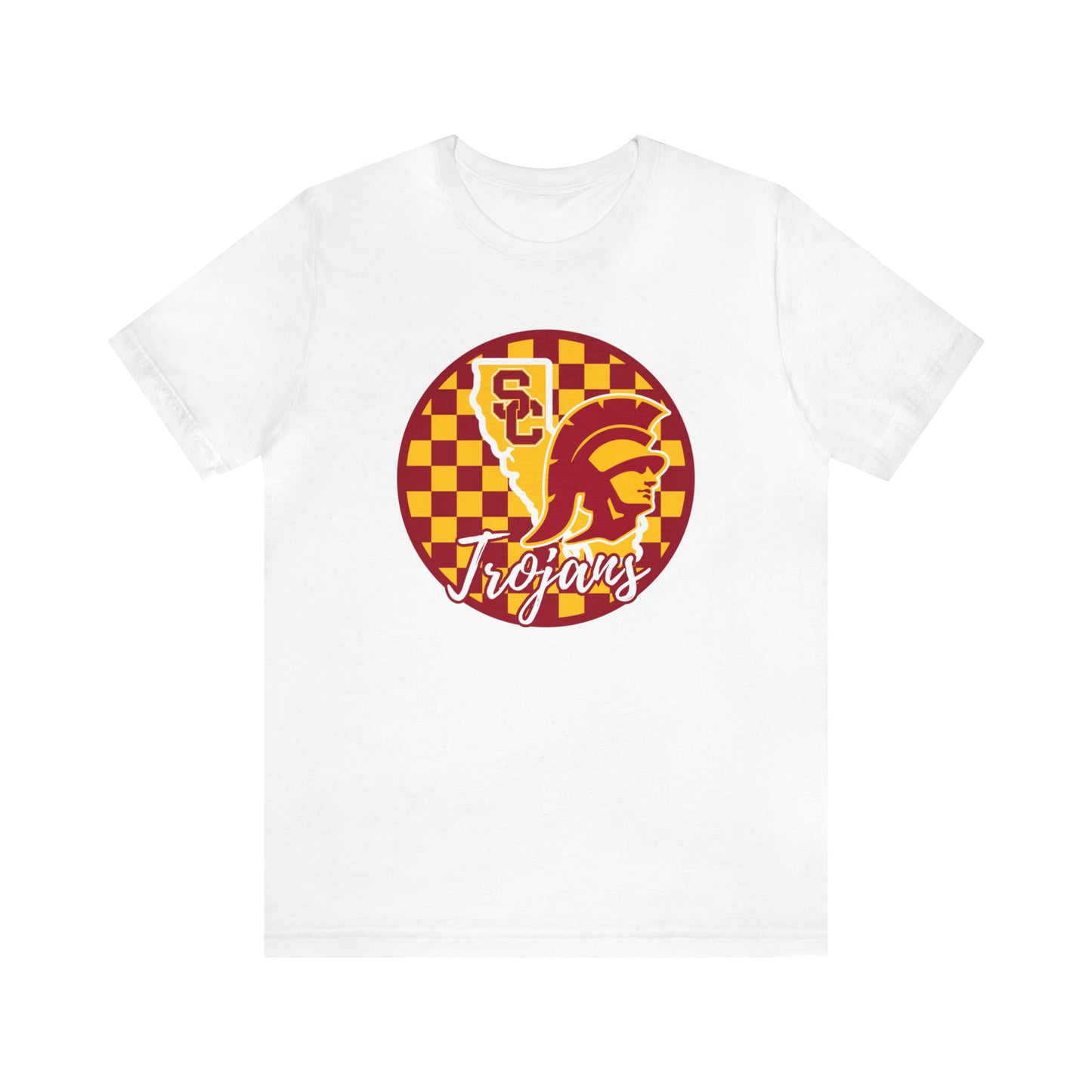 USC Trojans Checkered Circle