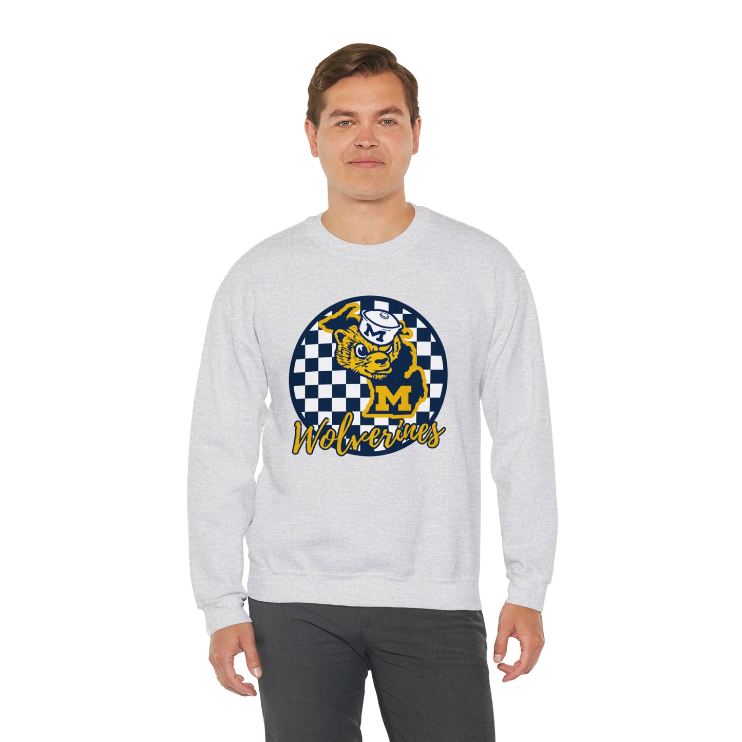 Michigan Wolverines Checkered Sweatshirt