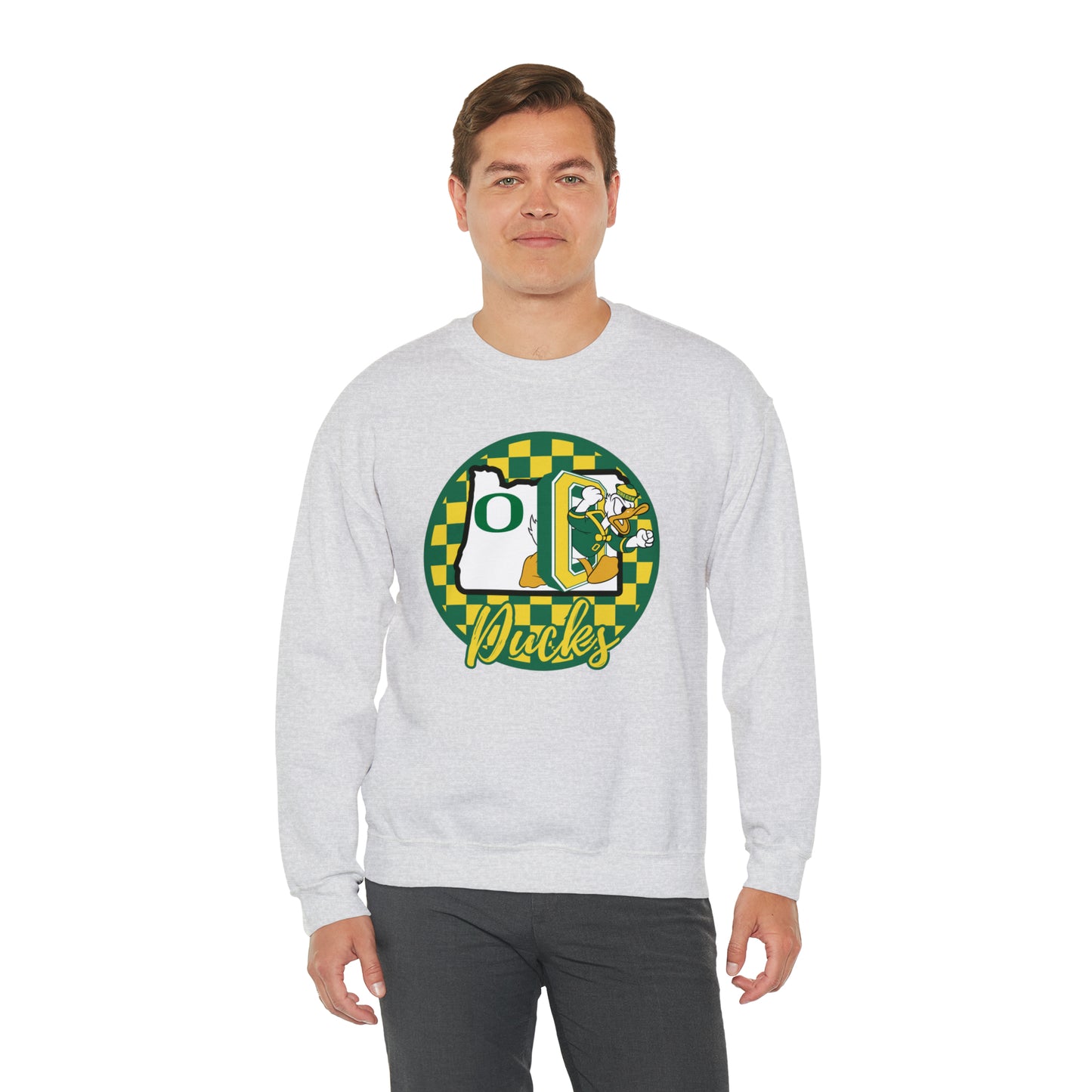 Oregon Ducks Checkered Sweatshirt