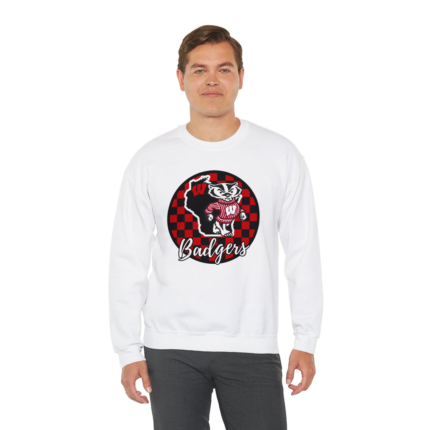 Wisconsin Badgers Checkered Sweatshirt