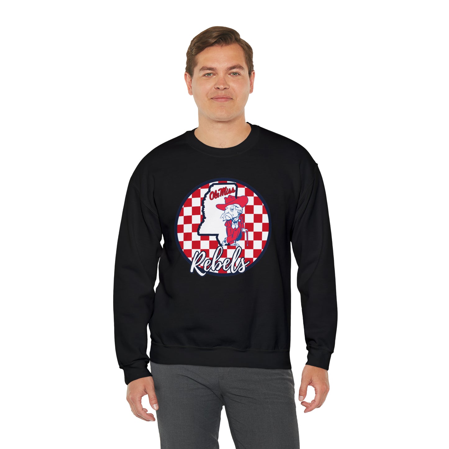 Ole Miss Rebels Checkered Sweatshirt