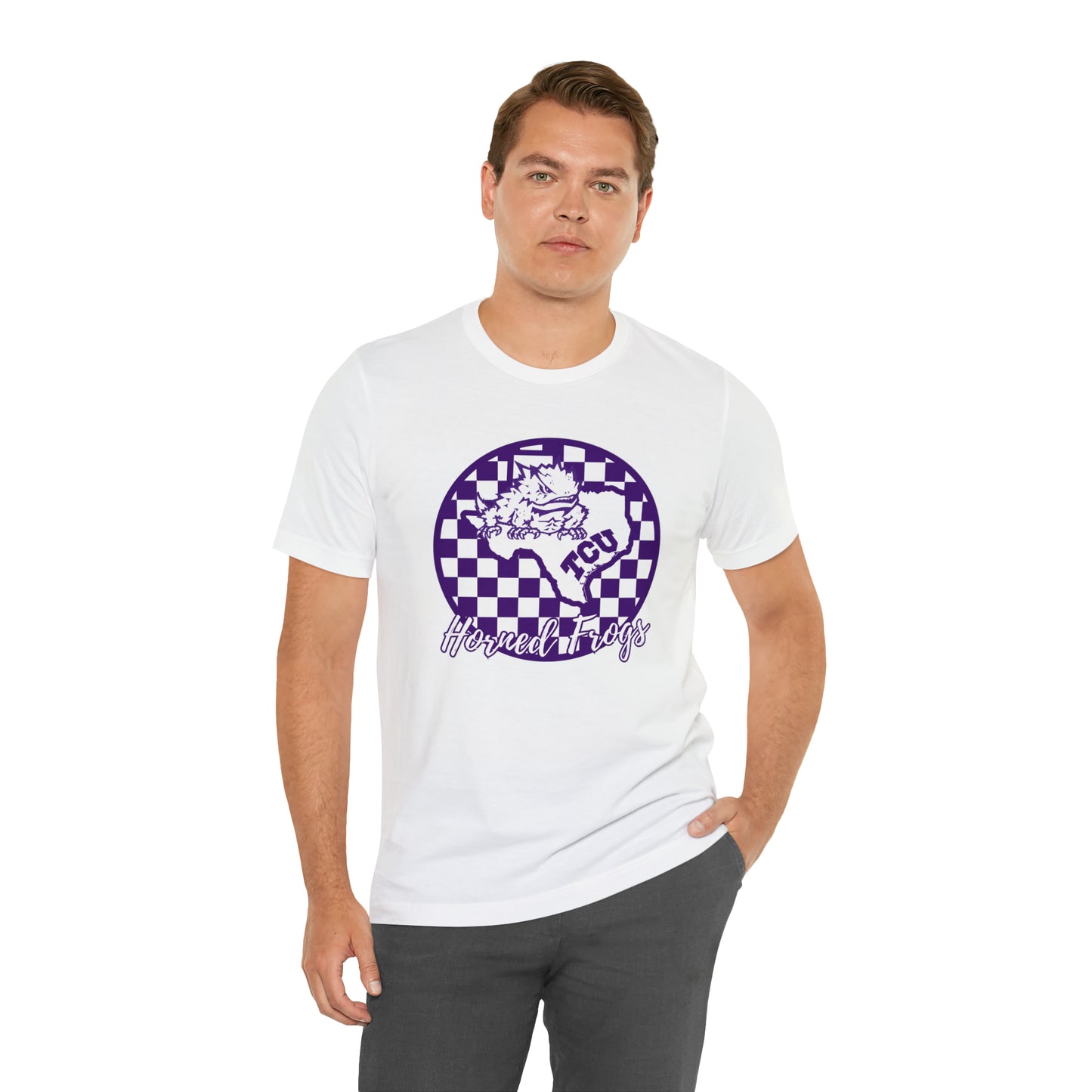 TCU Horned Frogs Checkered Circle