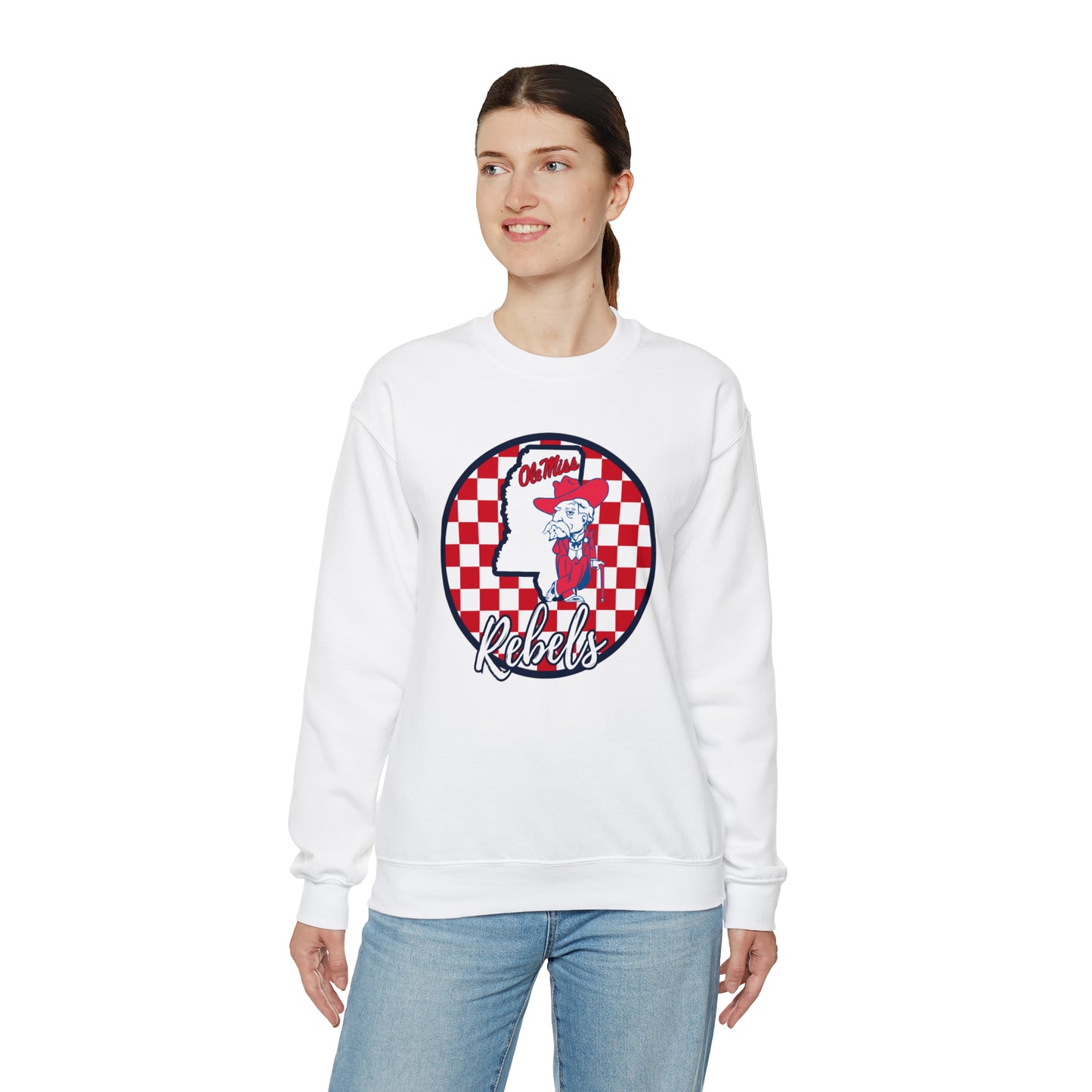 Ole Miss Rebels Checkered Sweatshirt