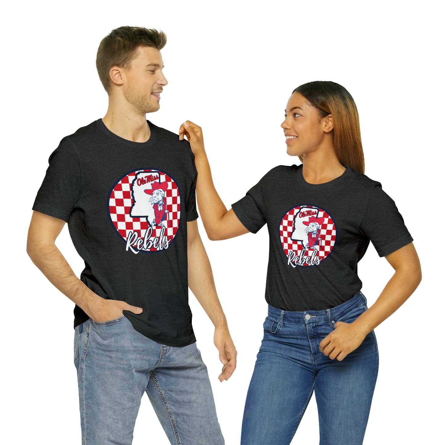 Ole Miss Rebels Checkered Circle