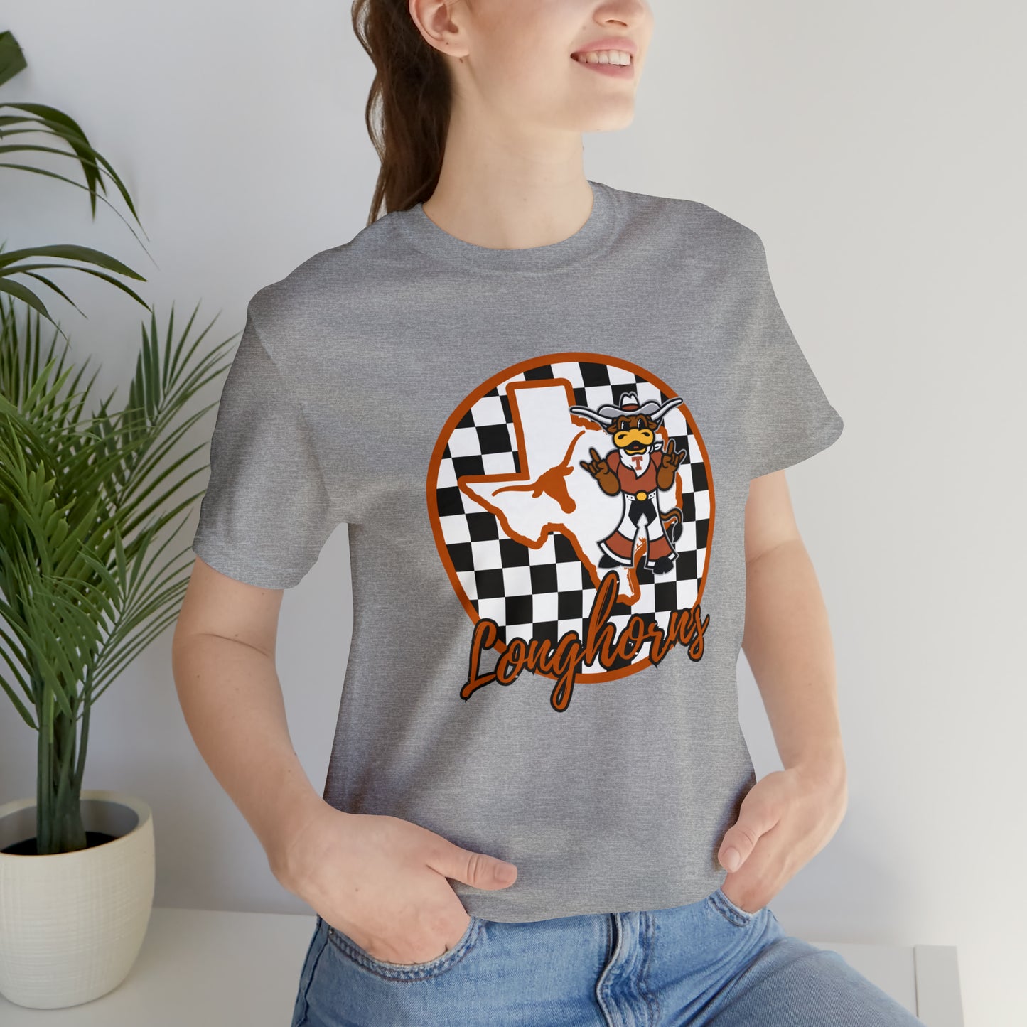 Texas Longhorns Checkered Circle