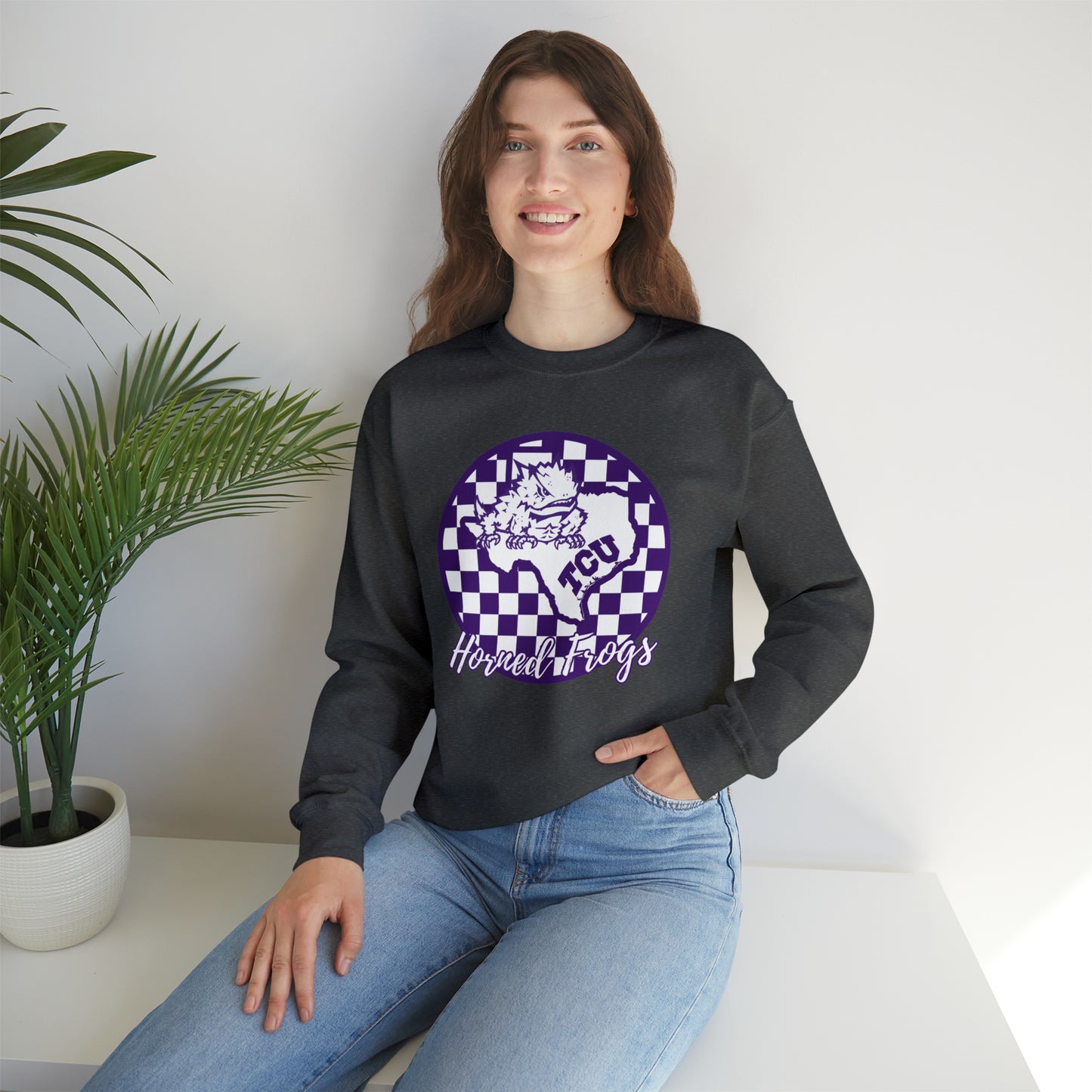 TCU Horned Frogs Checkered Sweatshirt