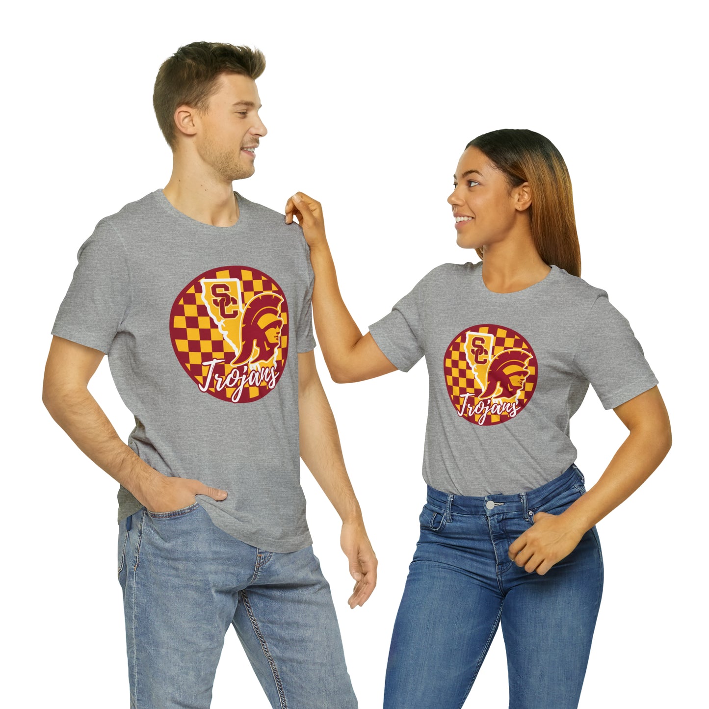 USC Trojans Checkered Circle