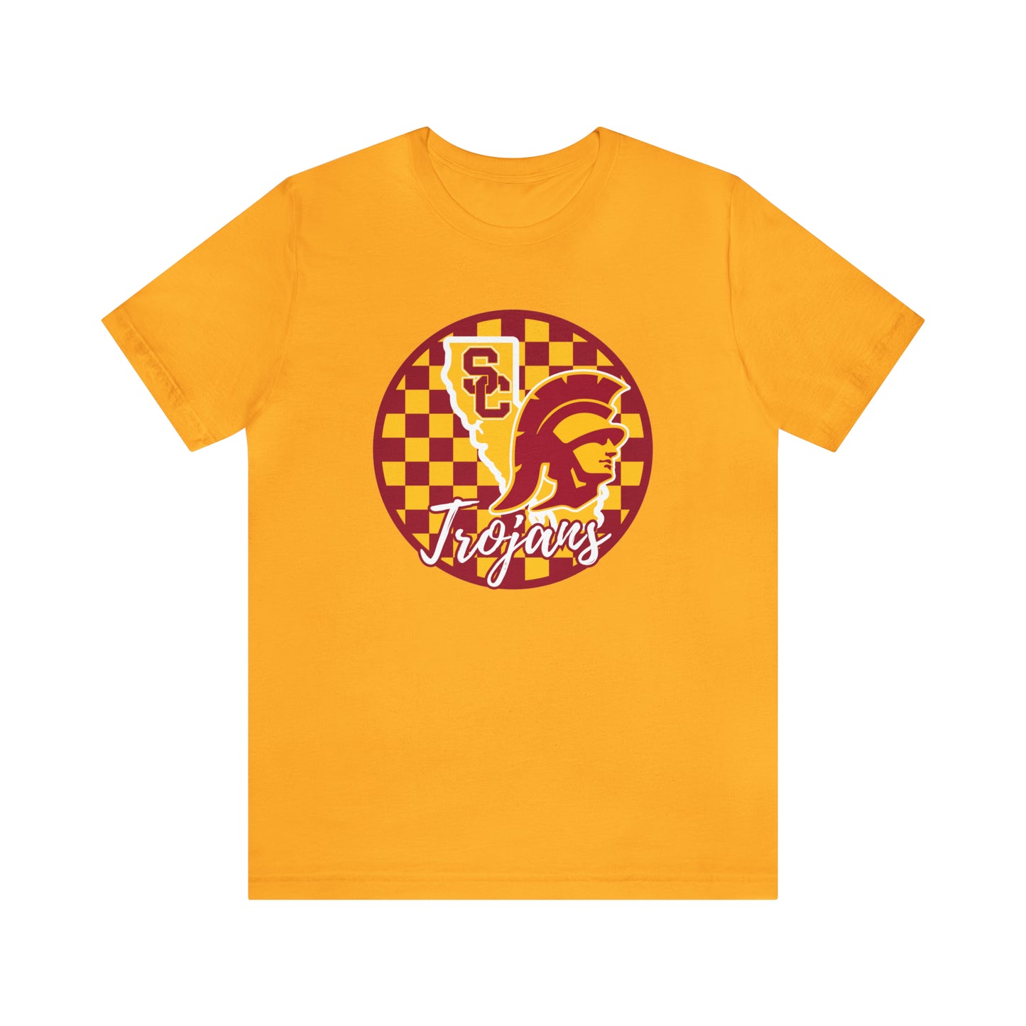 USC Trojans Checkered Circle