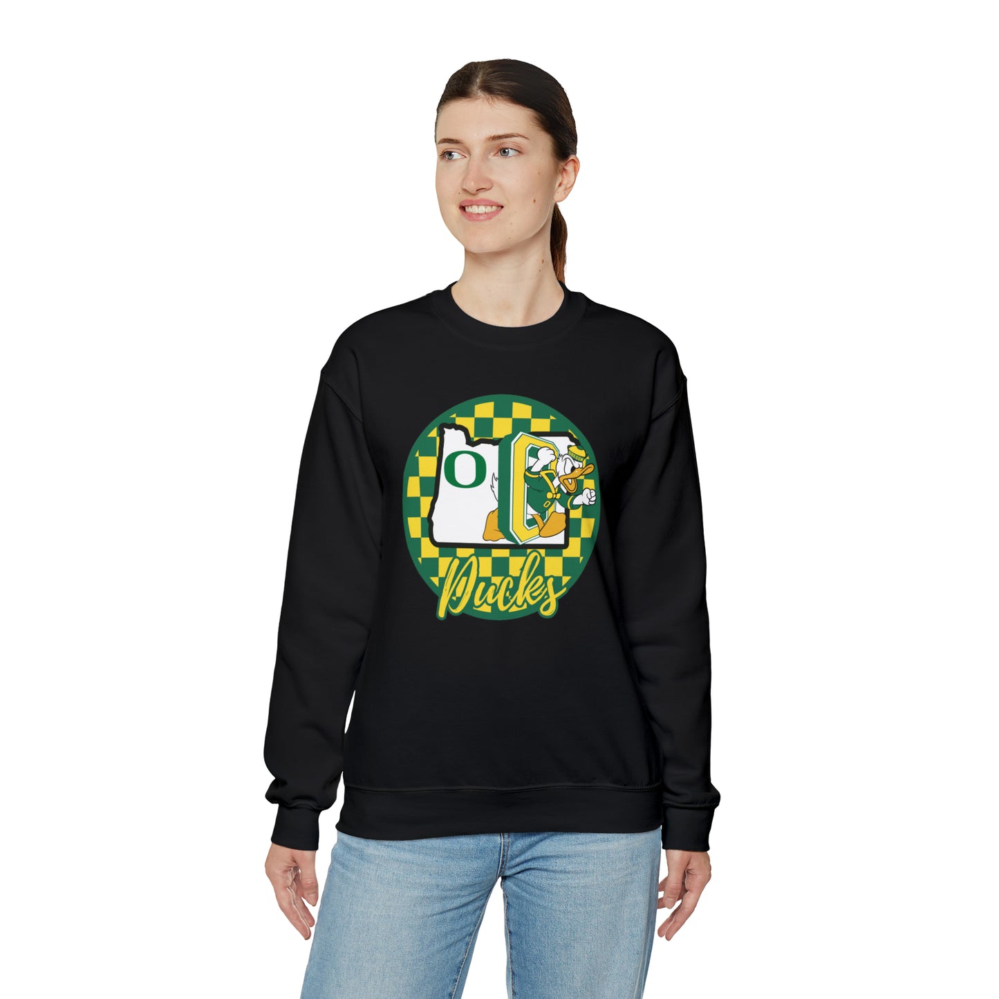 Oregon Ducks Checkered Sweatshirt