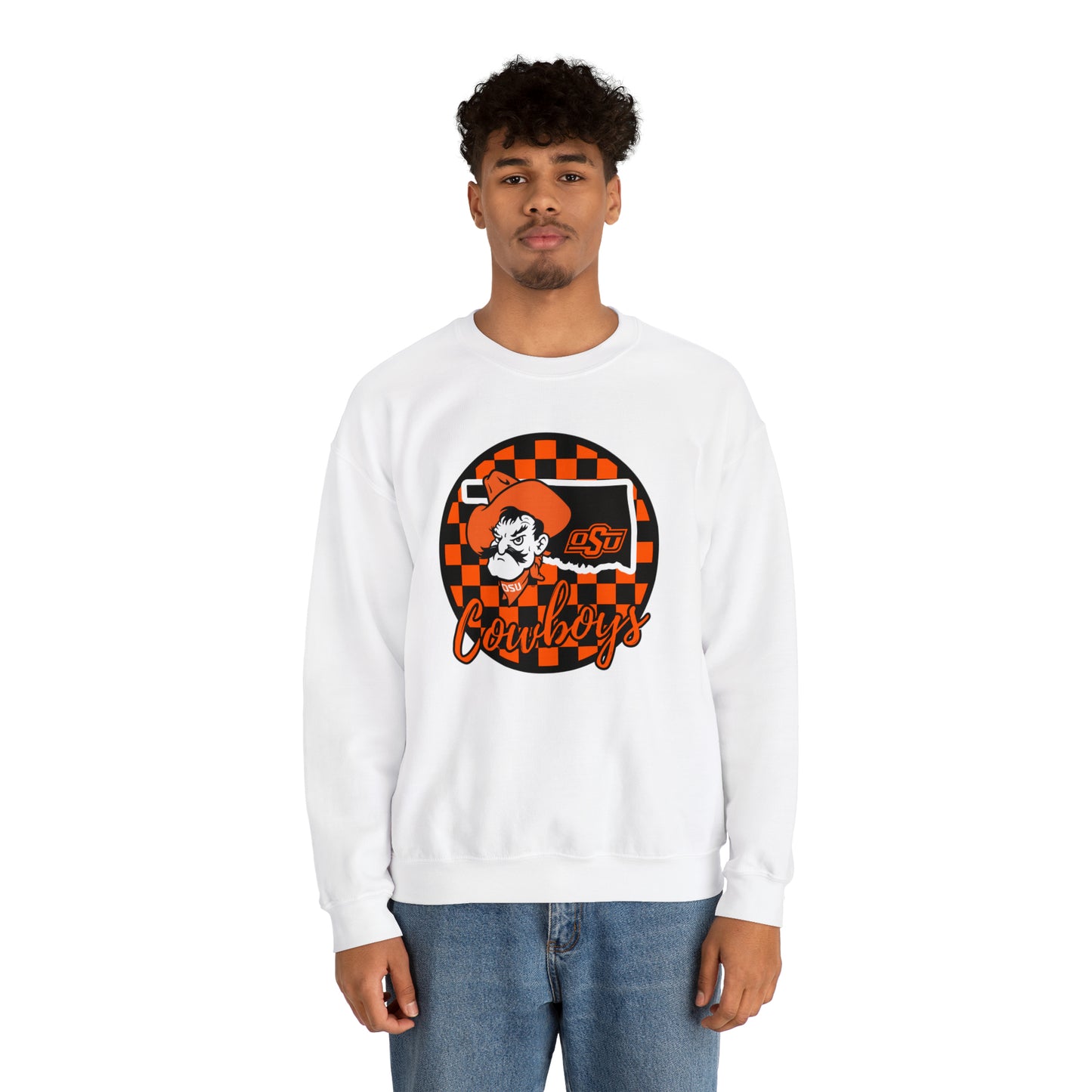 OSU Cowboys Checkered Sweatshirt