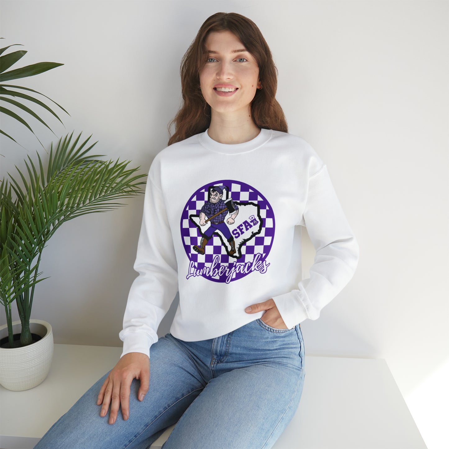 SFA Lumberjacks Checkered Sweatshirt