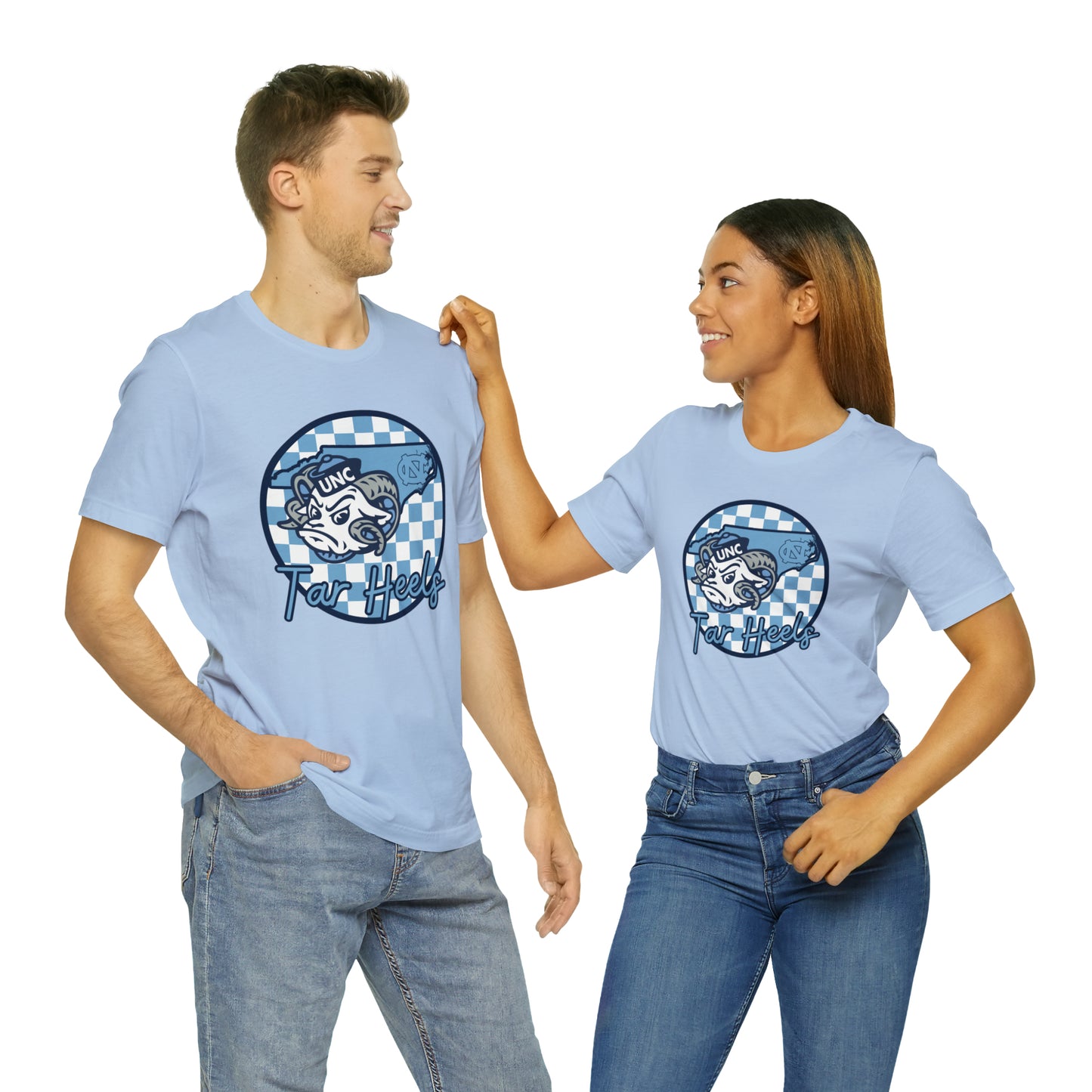 North Carolina Tar Heels Checkered Circle