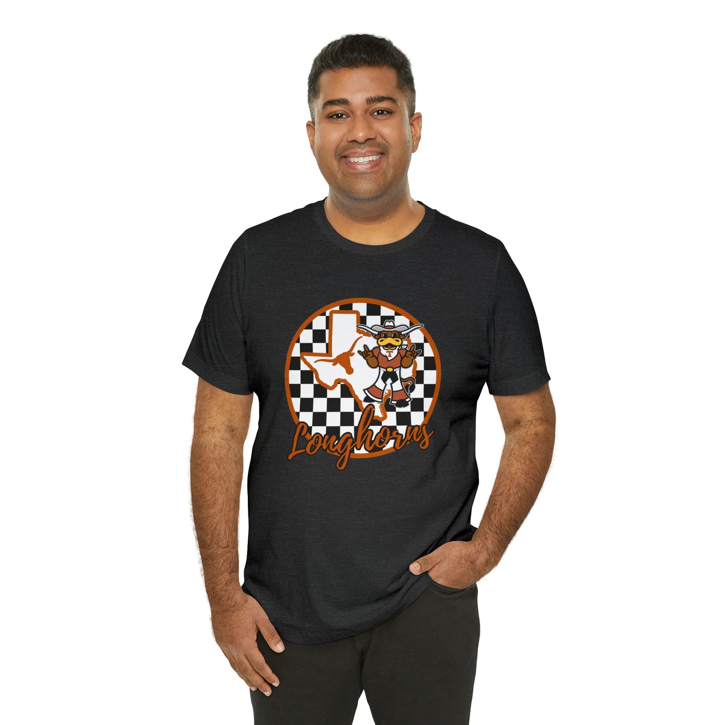 Texas Longhorns Checkered Circle