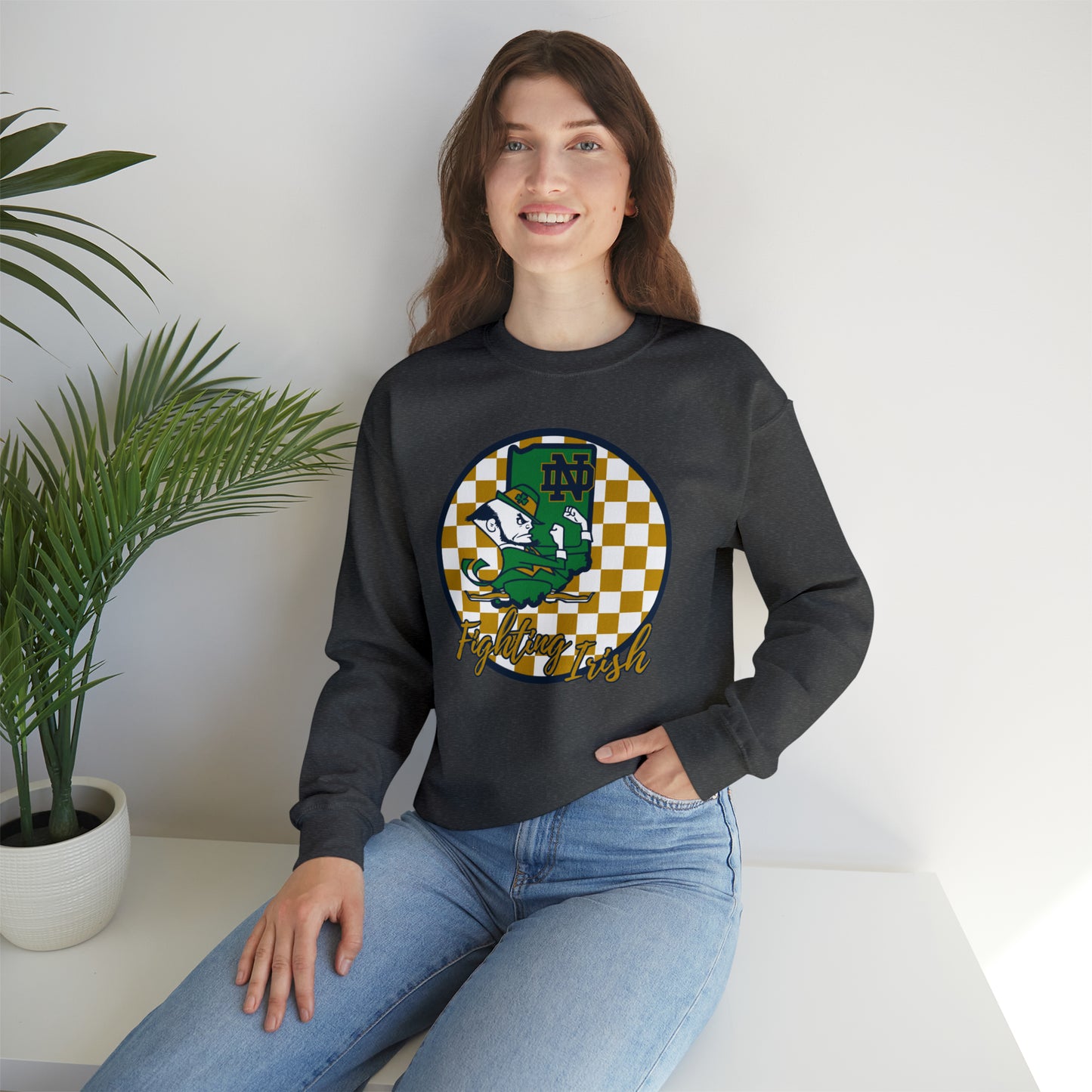 Notre Dame Fighting Irish Checkered Sweatshirt