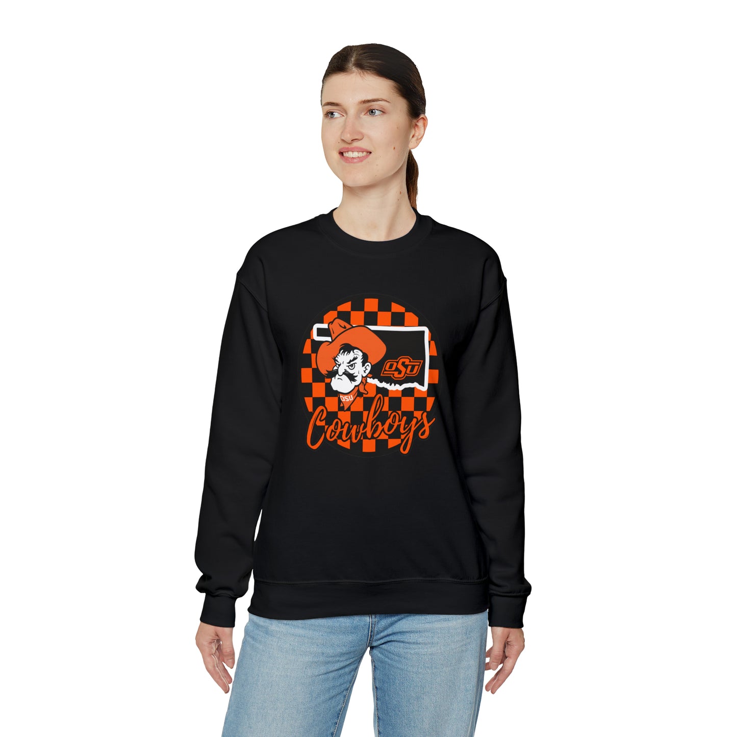 OSU Cowboys Checkered Sweatshirt