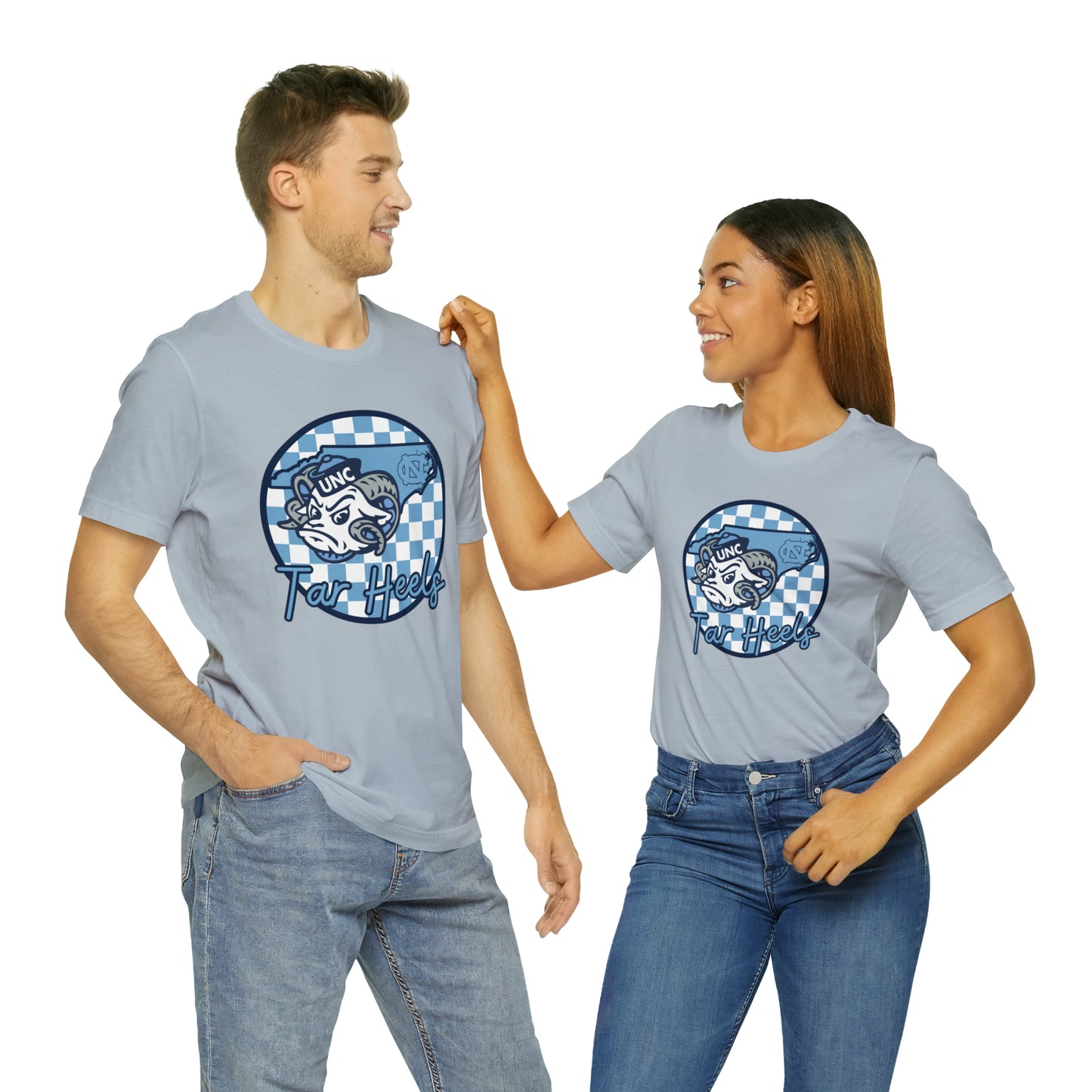 North Carolina Tar Heels Checkered Circle