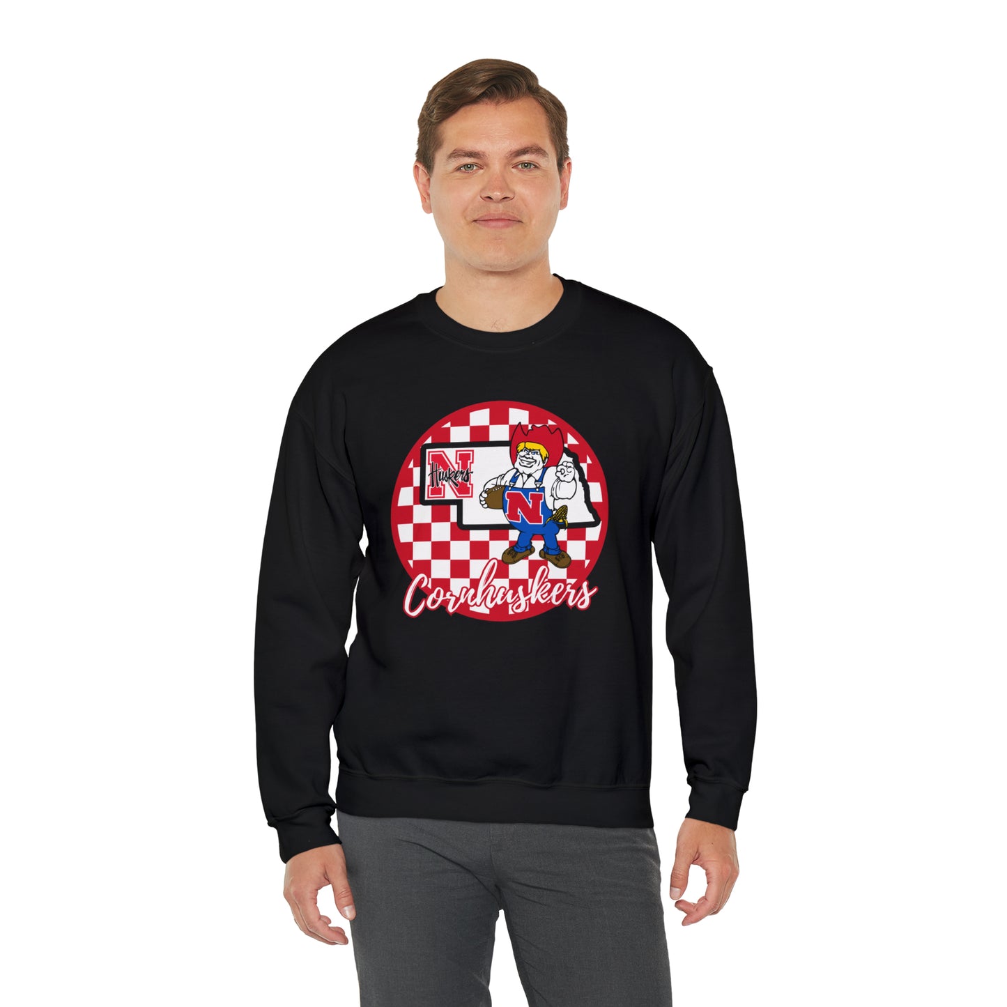 Nebraska Cornhuskers Checkered Sweatshirt