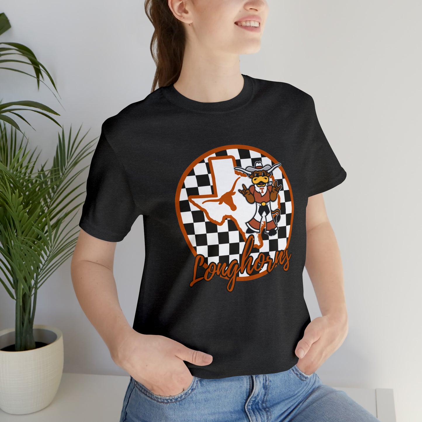 Texas Longhorns Checkered Circle