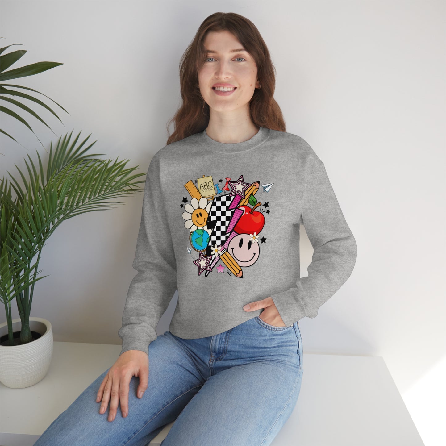 Retro Teacher Collage Sweatshirt