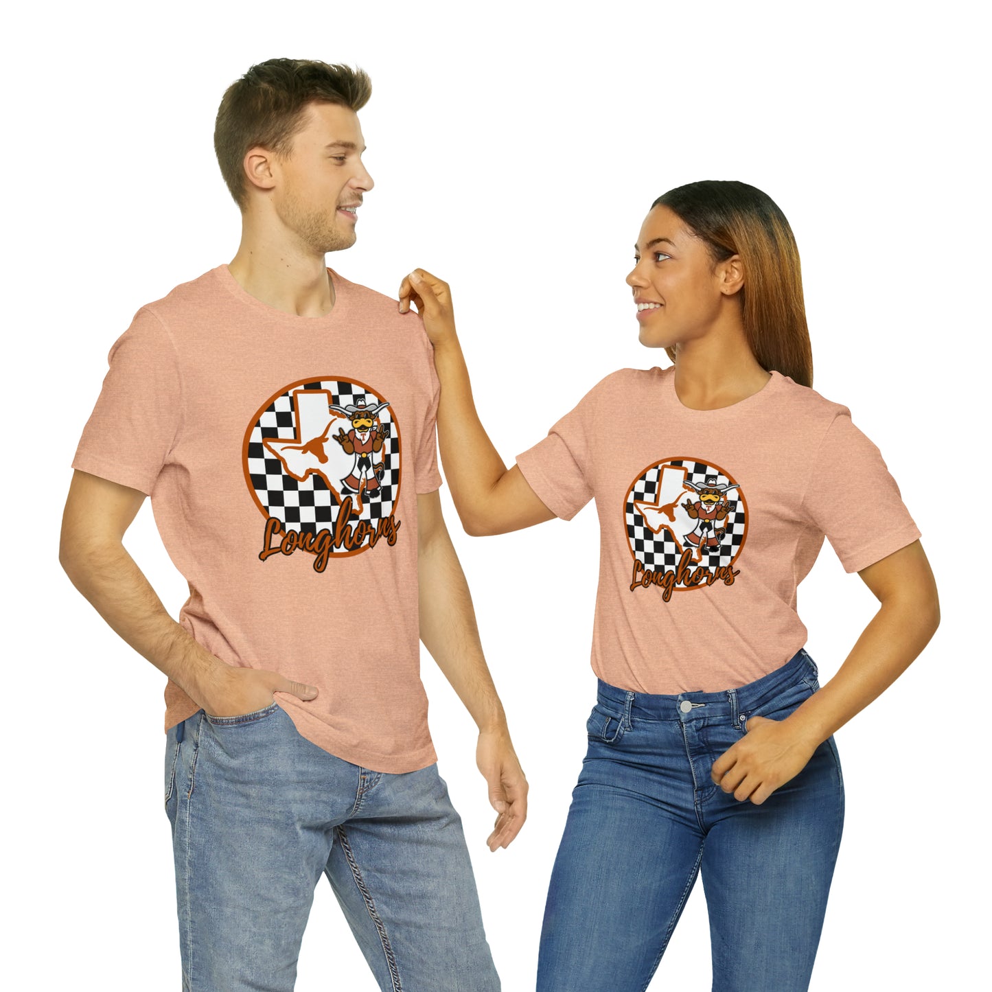 Texas Longhorns Checkered Circle