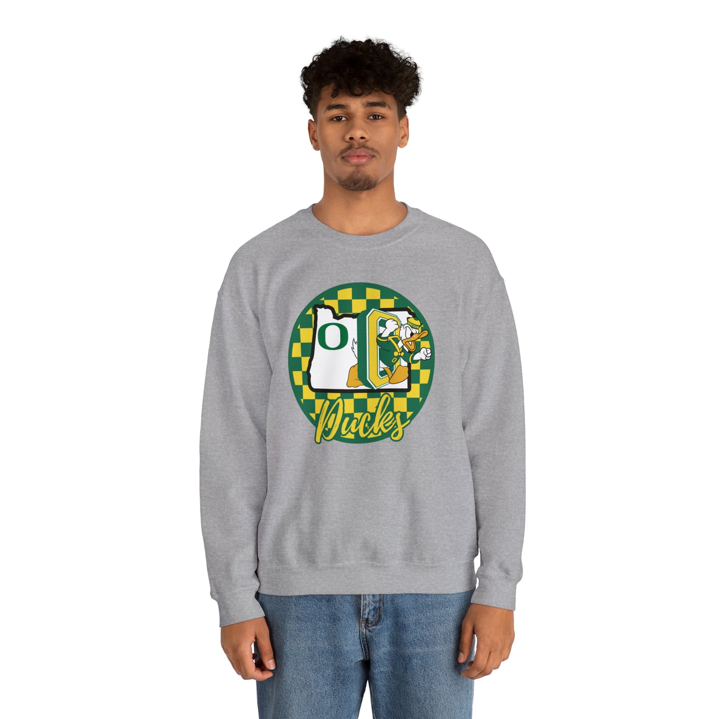 Oregon Ducks Checkered Sweatshirt