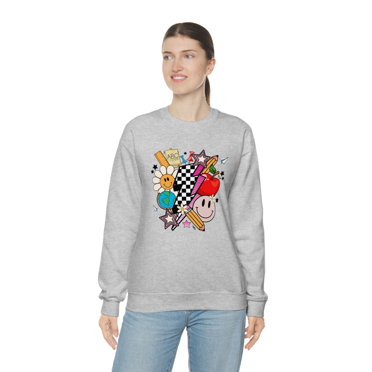 Retro Teacher Collage Sweatshirt