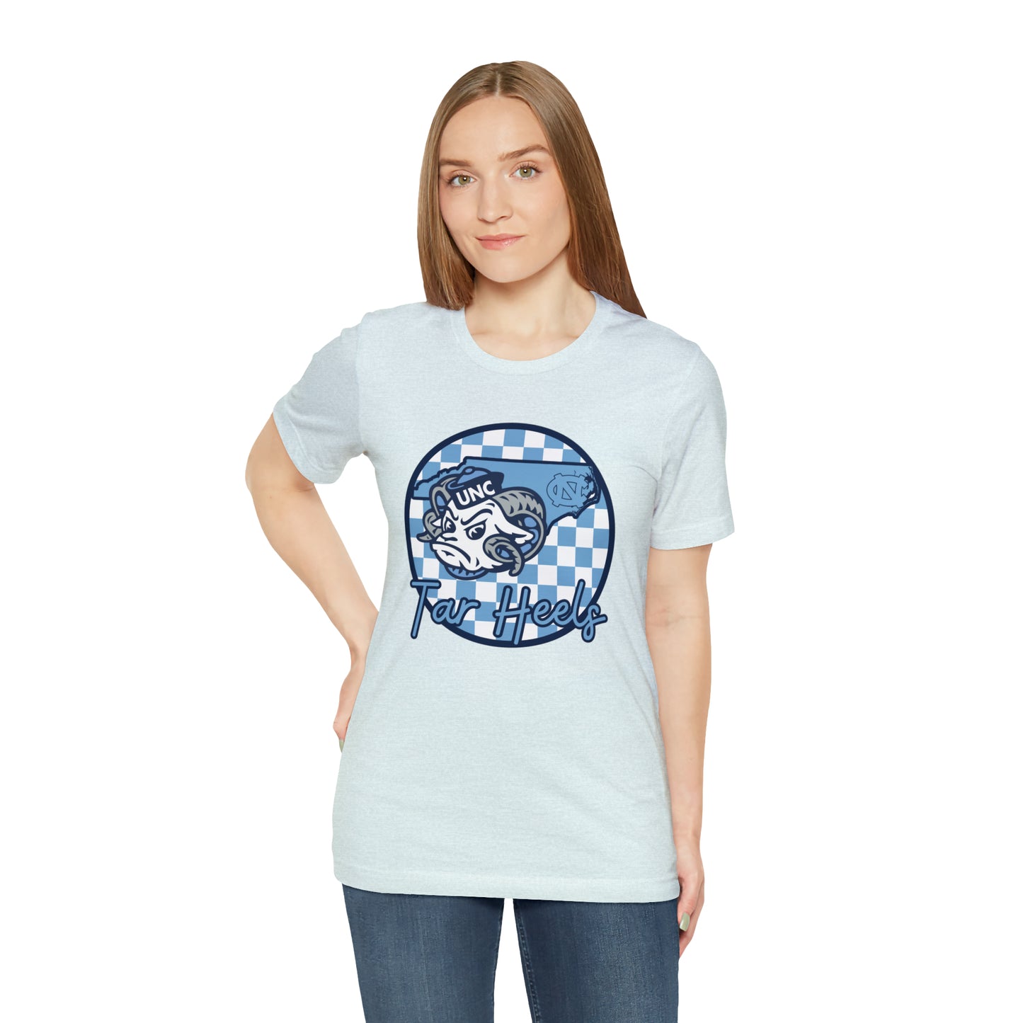 North Carolina Tar Heels Checkered Circle