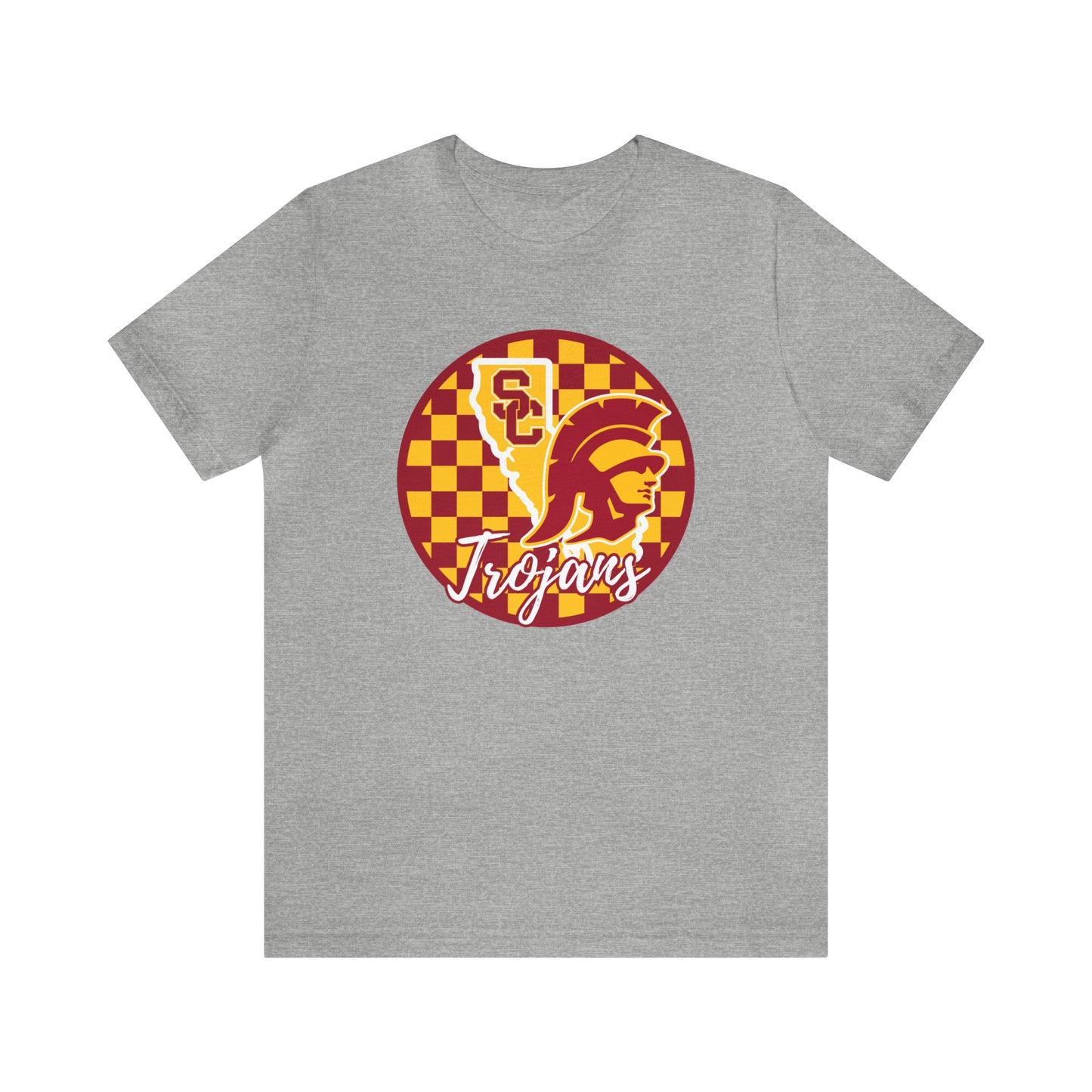 USC Trojans Checkered Circle