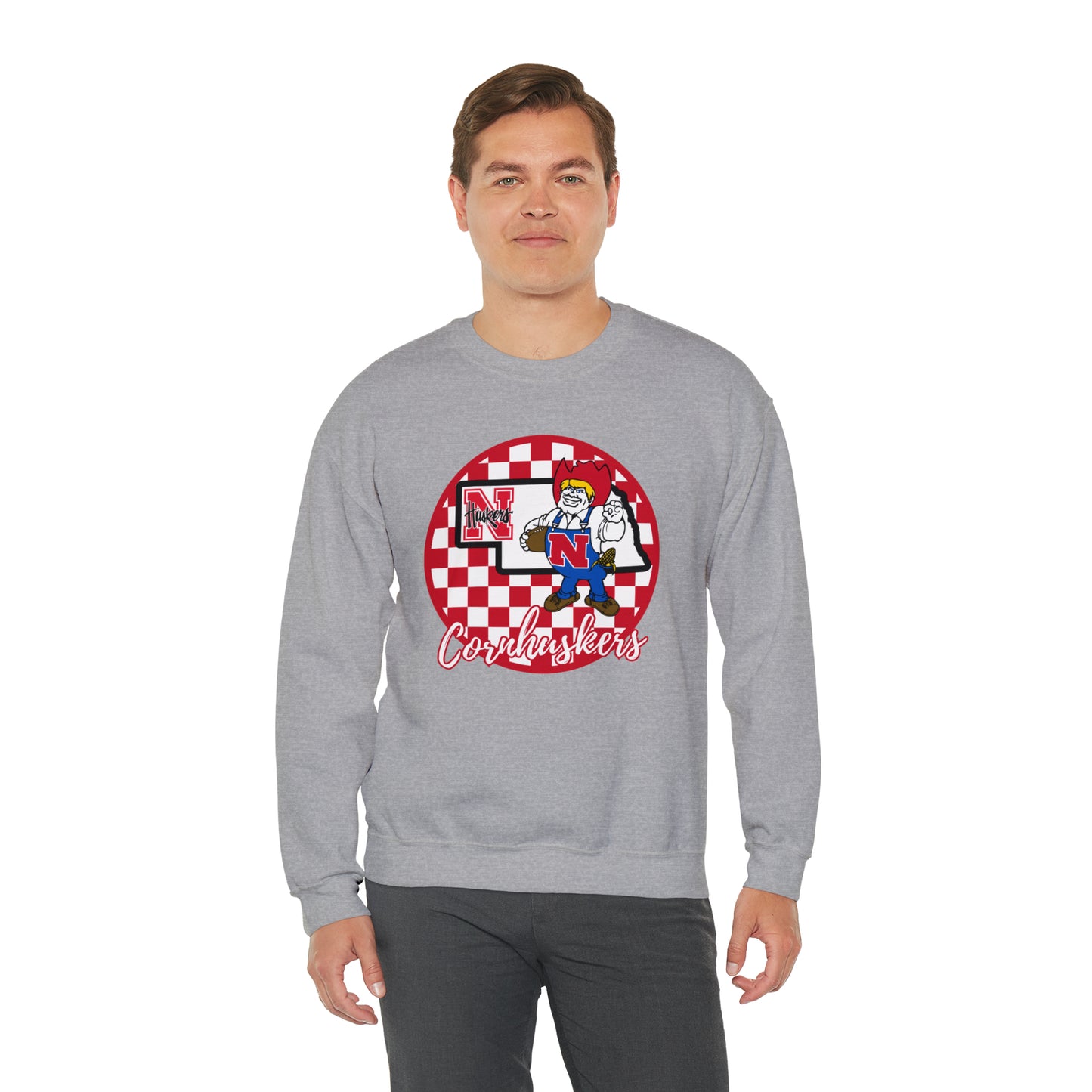 Nebraska Cornhuskers Checkered Sweatshirt