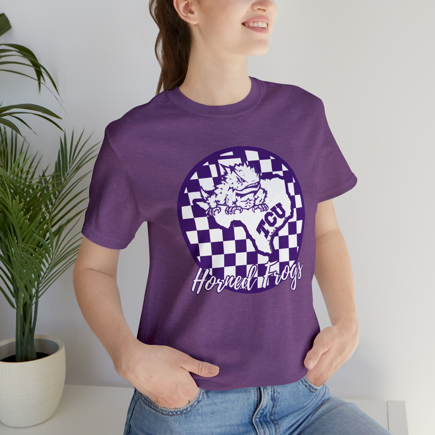 TCU Horned Frogs Checkered Circle