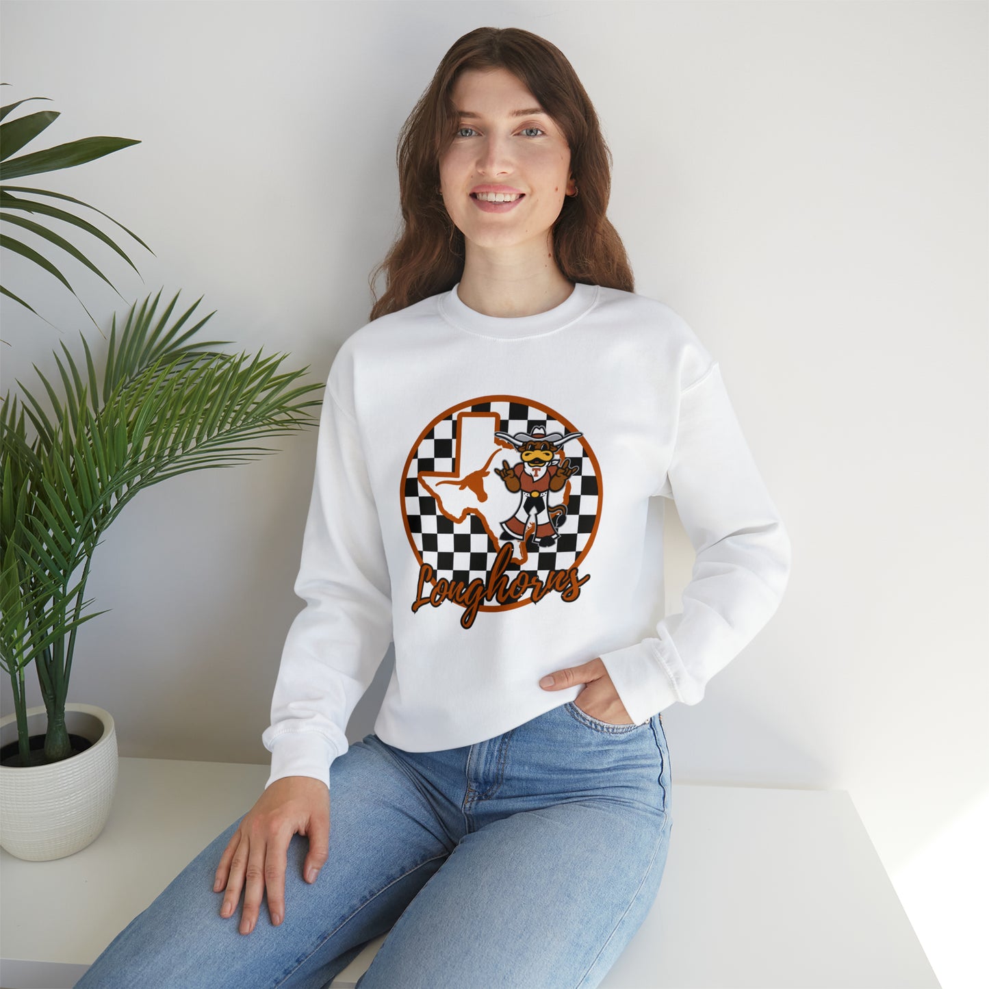 Texas Longhorns Checkered Sweatshirt