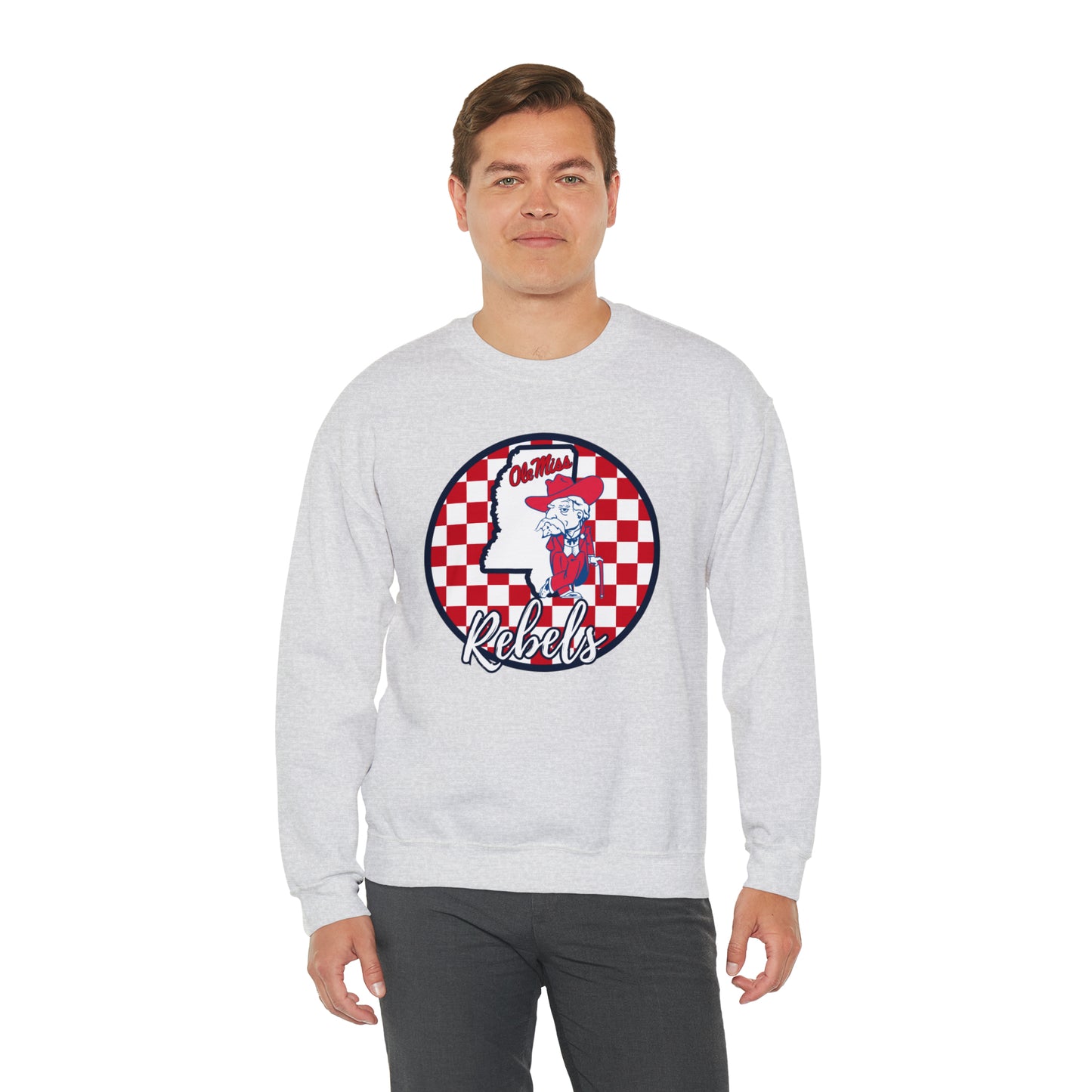 Ole Miss Rebels Checkered Sweatshirt