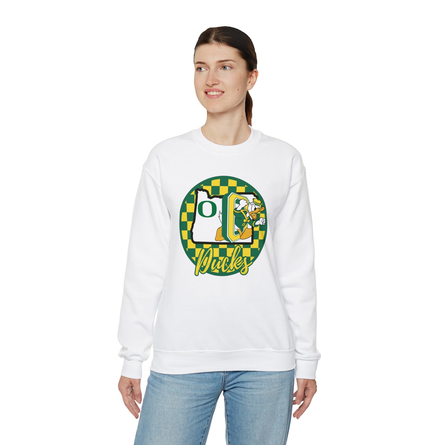 Oregon Ducks Checkered Sweatshirt