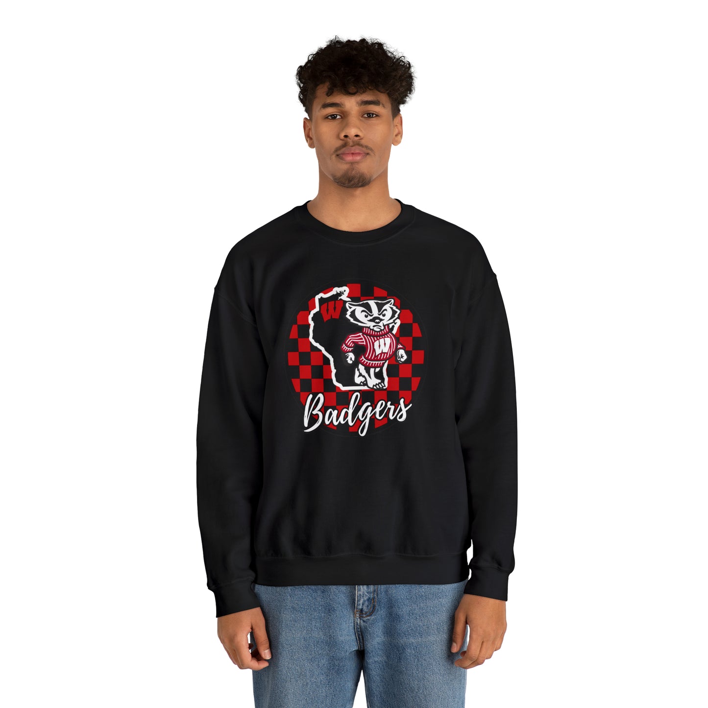 Wisconsin Badgers Checkered Sweatshirt