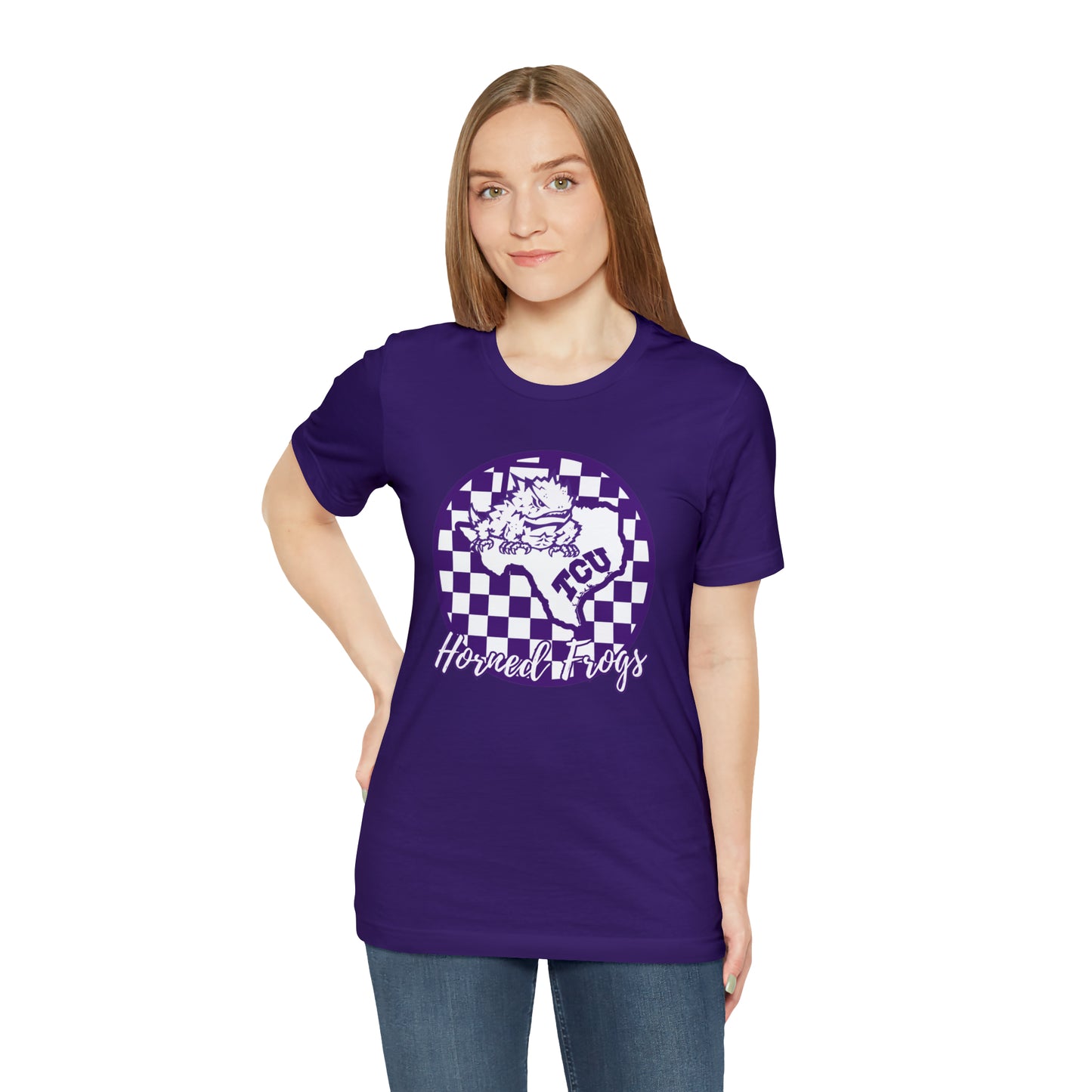 TCU Horned Frogs Checkered Circle