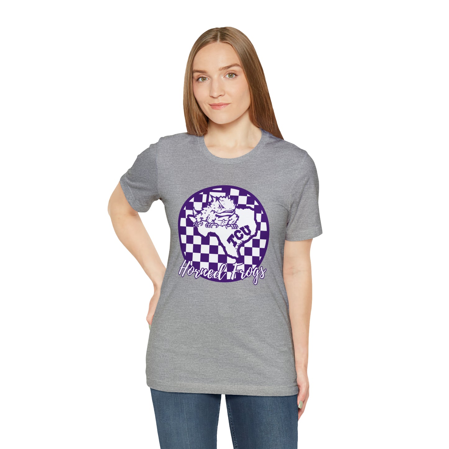 TCU Horned Frogs Checkered Circle